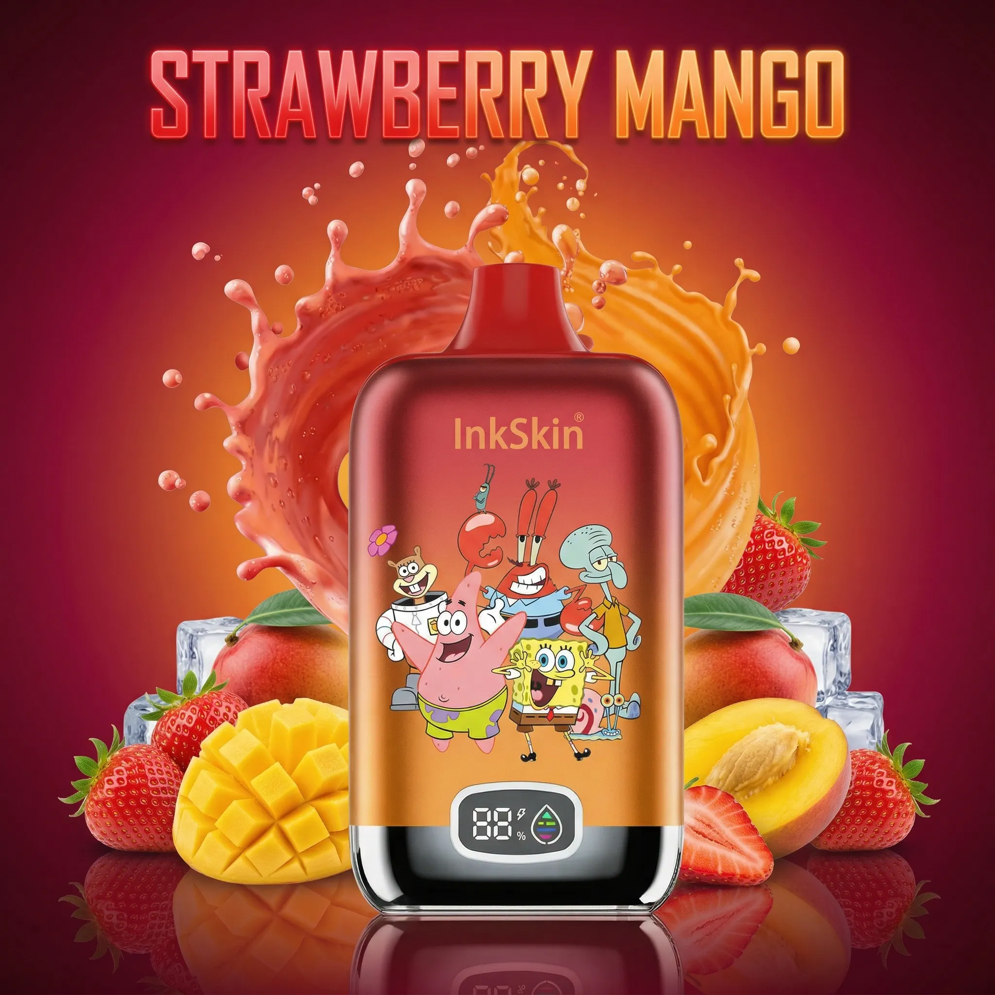 spongebob - ⭐InkSkin Digital Box 12000 Puffs - 10+ Flavour Choices 🍇🍉🍋