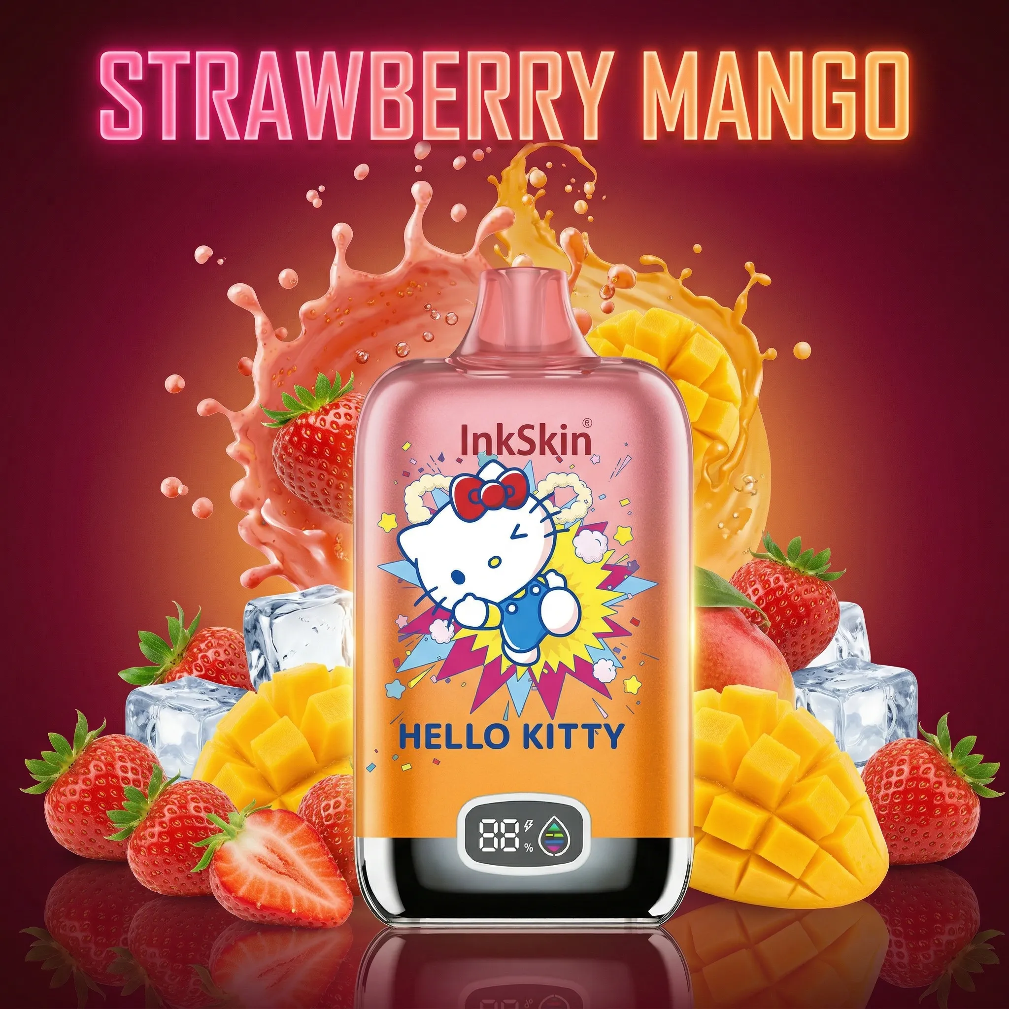 hello Kitty - ⭐InkSkin Digital Box 12000 Puffs - 10+ Flavour Choices 🍇🍉🍋