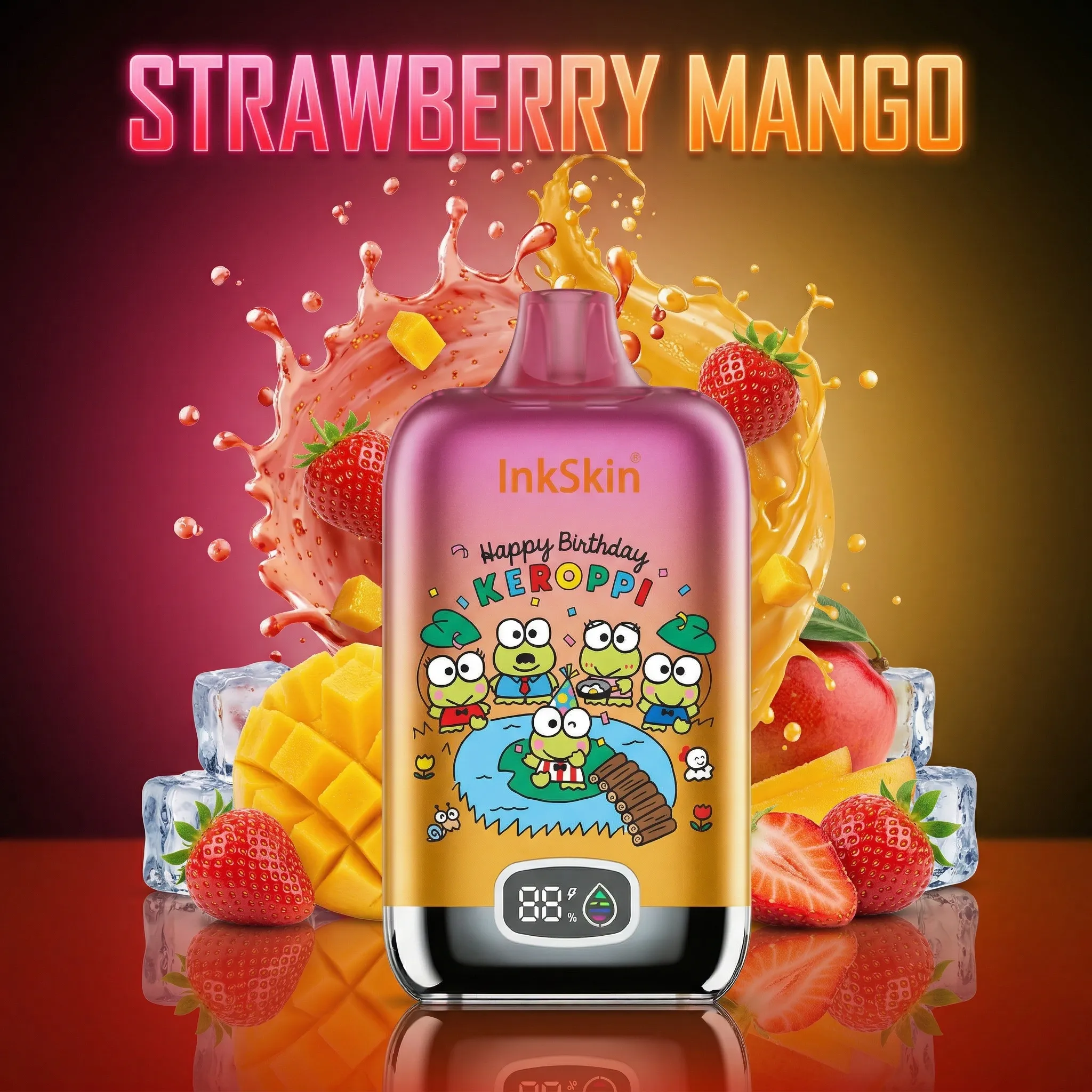 Keroppi - ⭐InkSkin Digital Box 12000 Puffs - 10+ Flavour Choices 🍇🍉🍋