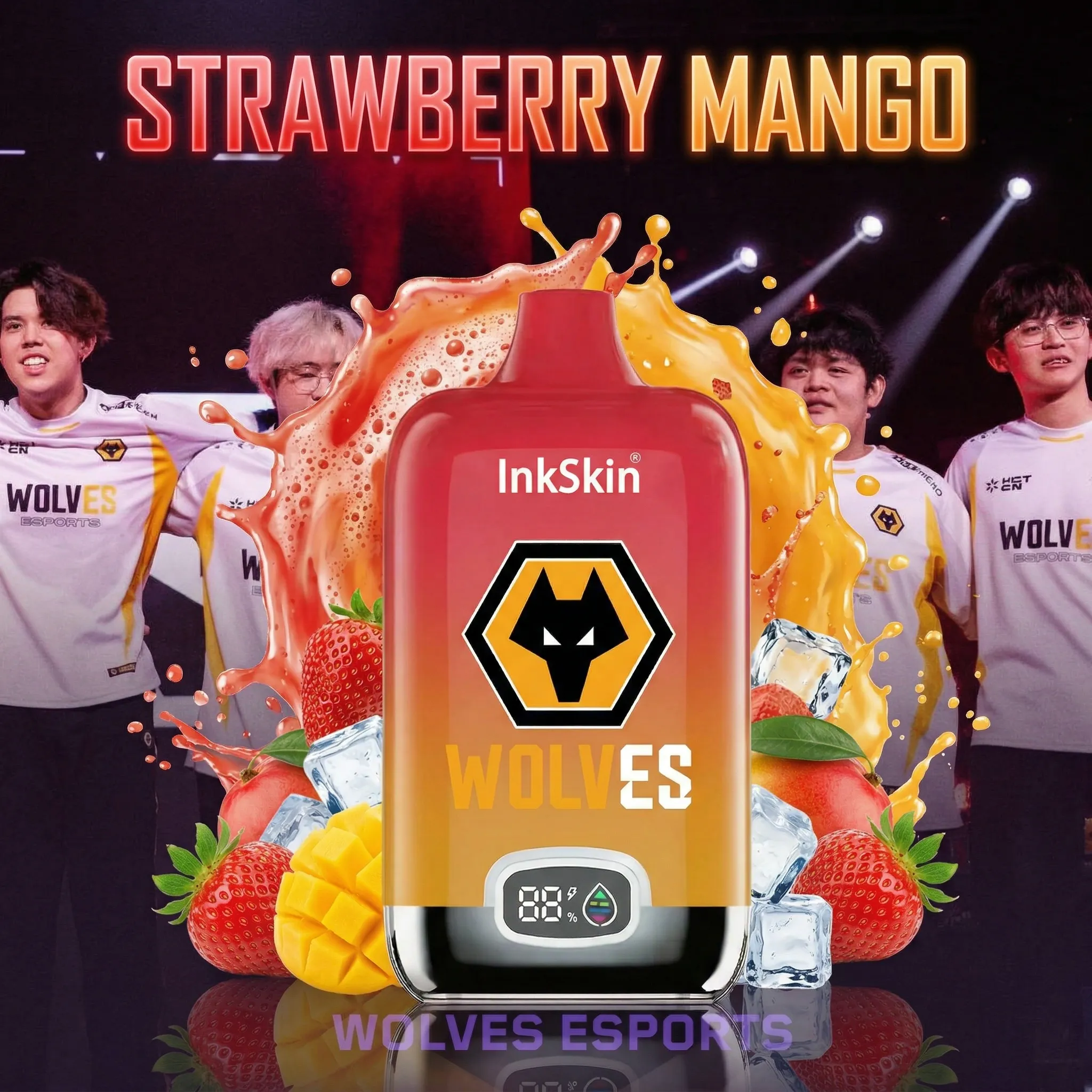 WOLVES team - ⭐InkSkin Digital Box 12000 Puffs - 10+ Flavour Choices 🍇🍉🍋