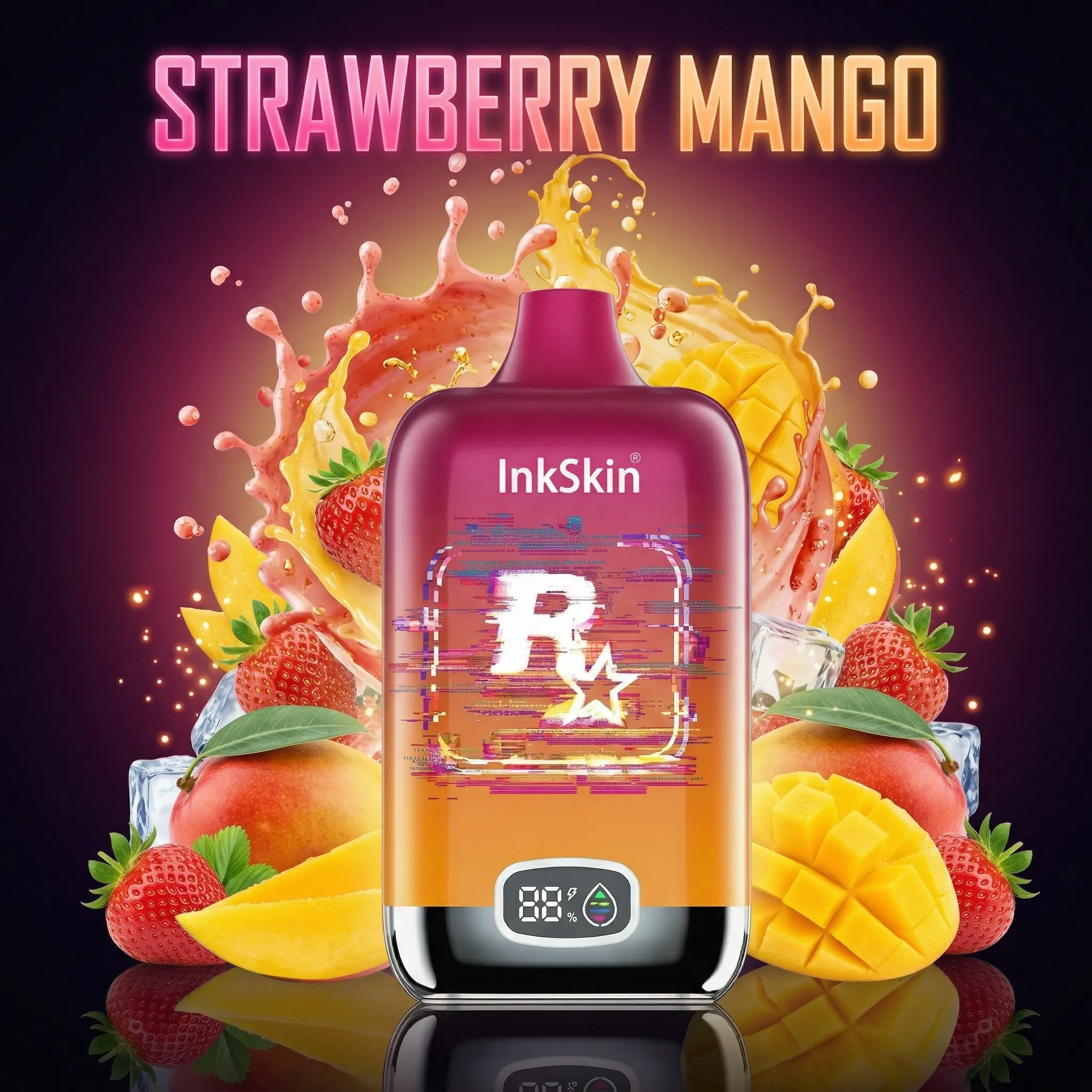 Rockstar  Cyber - ⭐InkSkin Digital Box 12000 Puffs - 10+ Flavour Choices 🍇🍉🍋