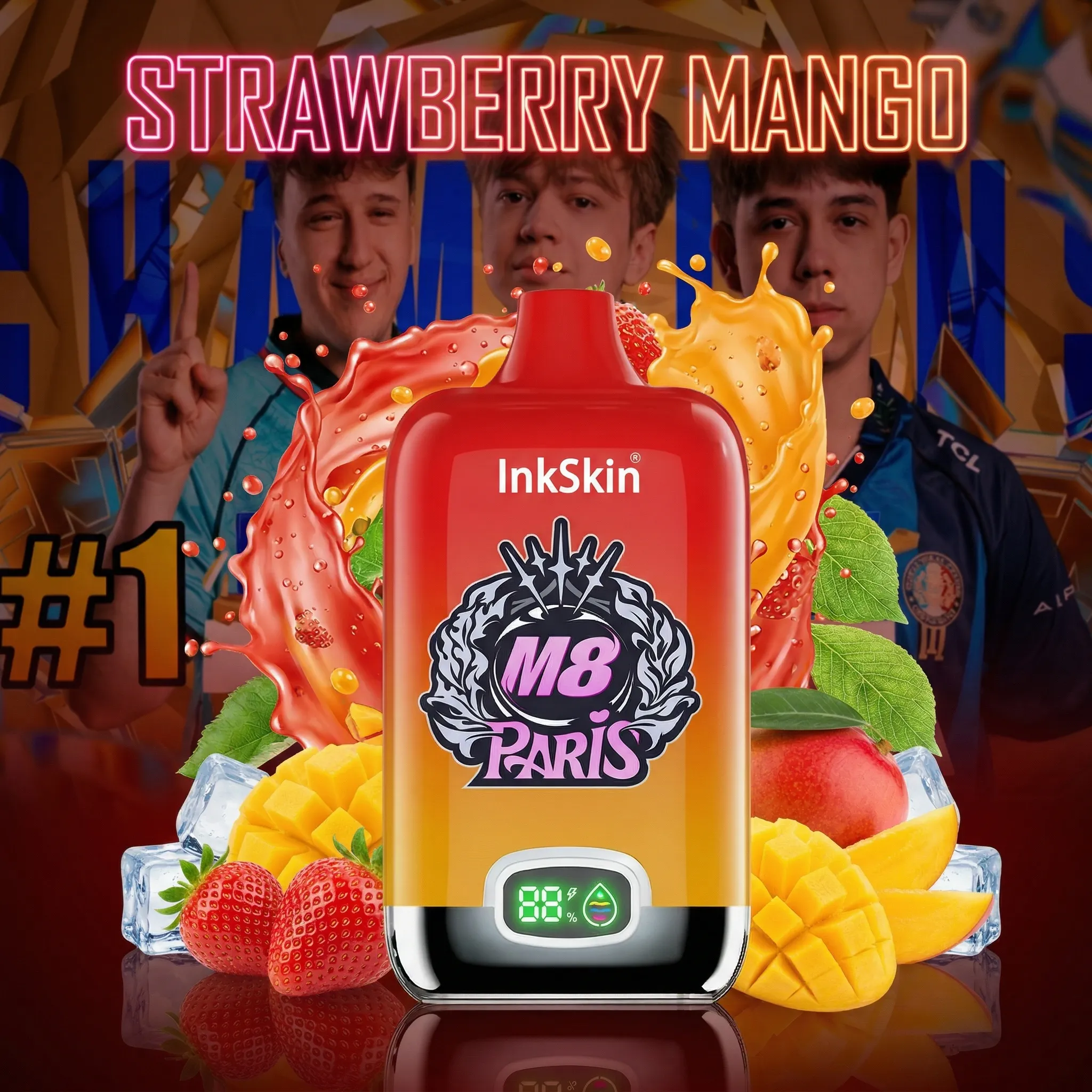 M8 team - ⭐InkSkin Digital Box 12000 Puffs - 10+ Flavour Choices 🍇🍉🍋