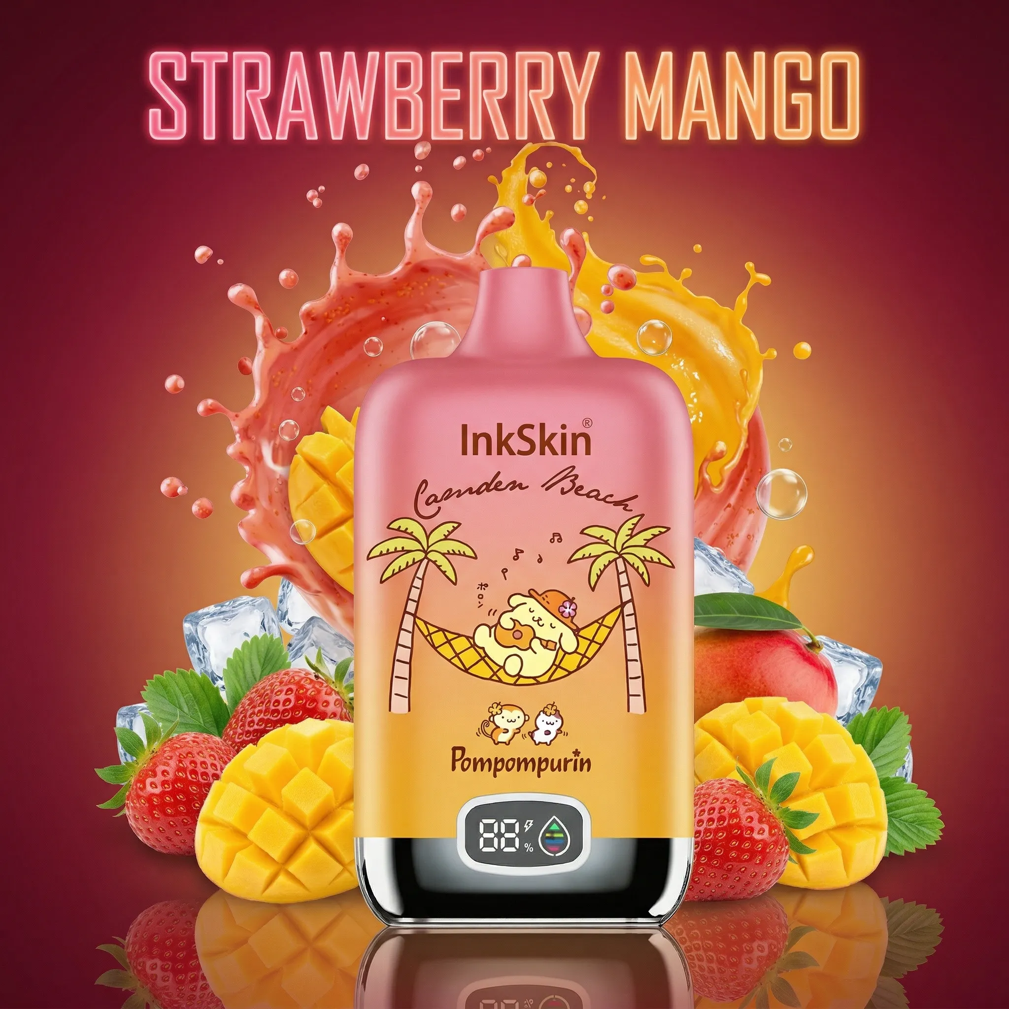 Pompompurin - ⭐InkSkin Digital Box 12000 Puffs - 10+ Flavour Choices 🍇🍉🍋