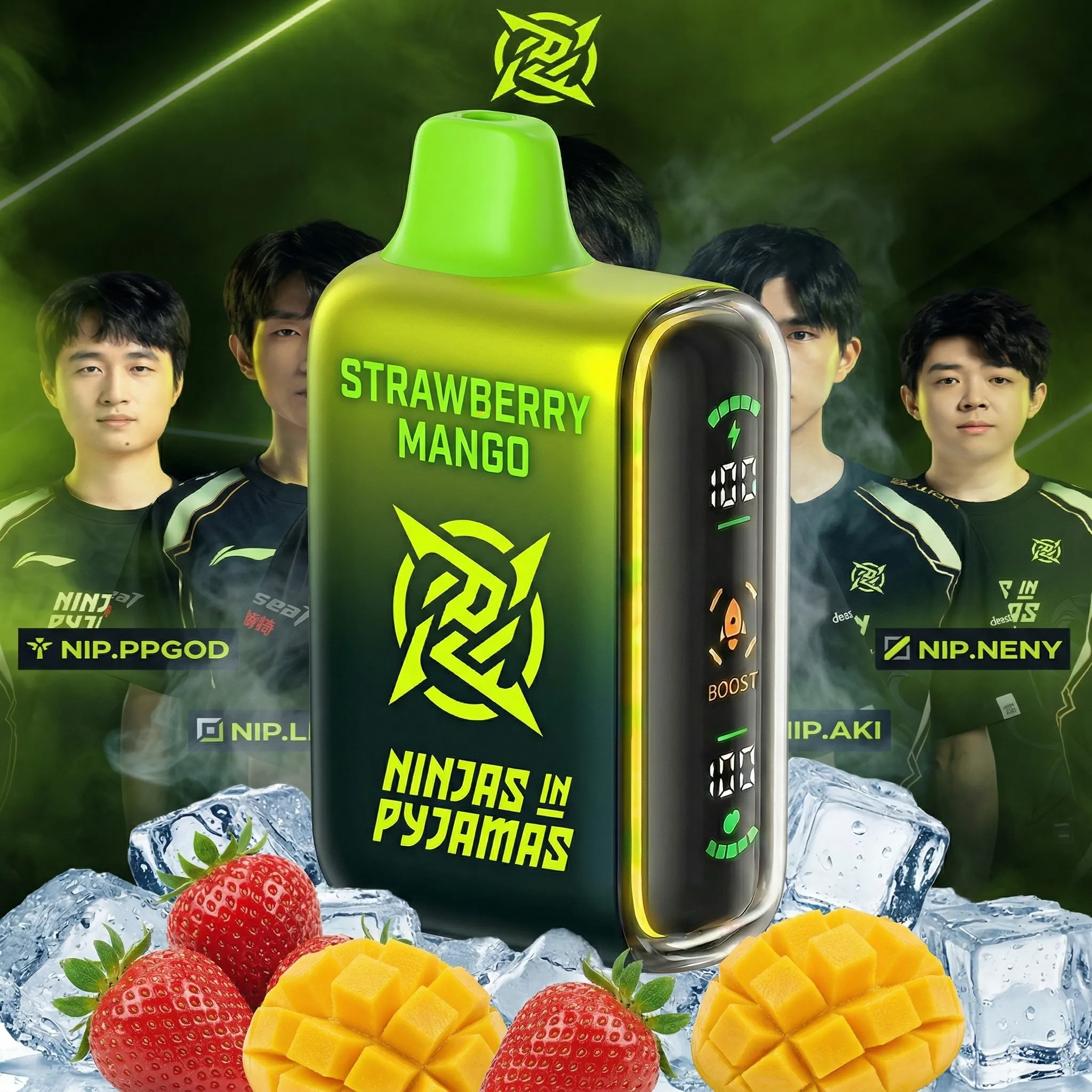 NIP team - 🔥InkSkin Pulse 15000 Puffs new - 10+ Flavour Choices 🍇🍉🍋