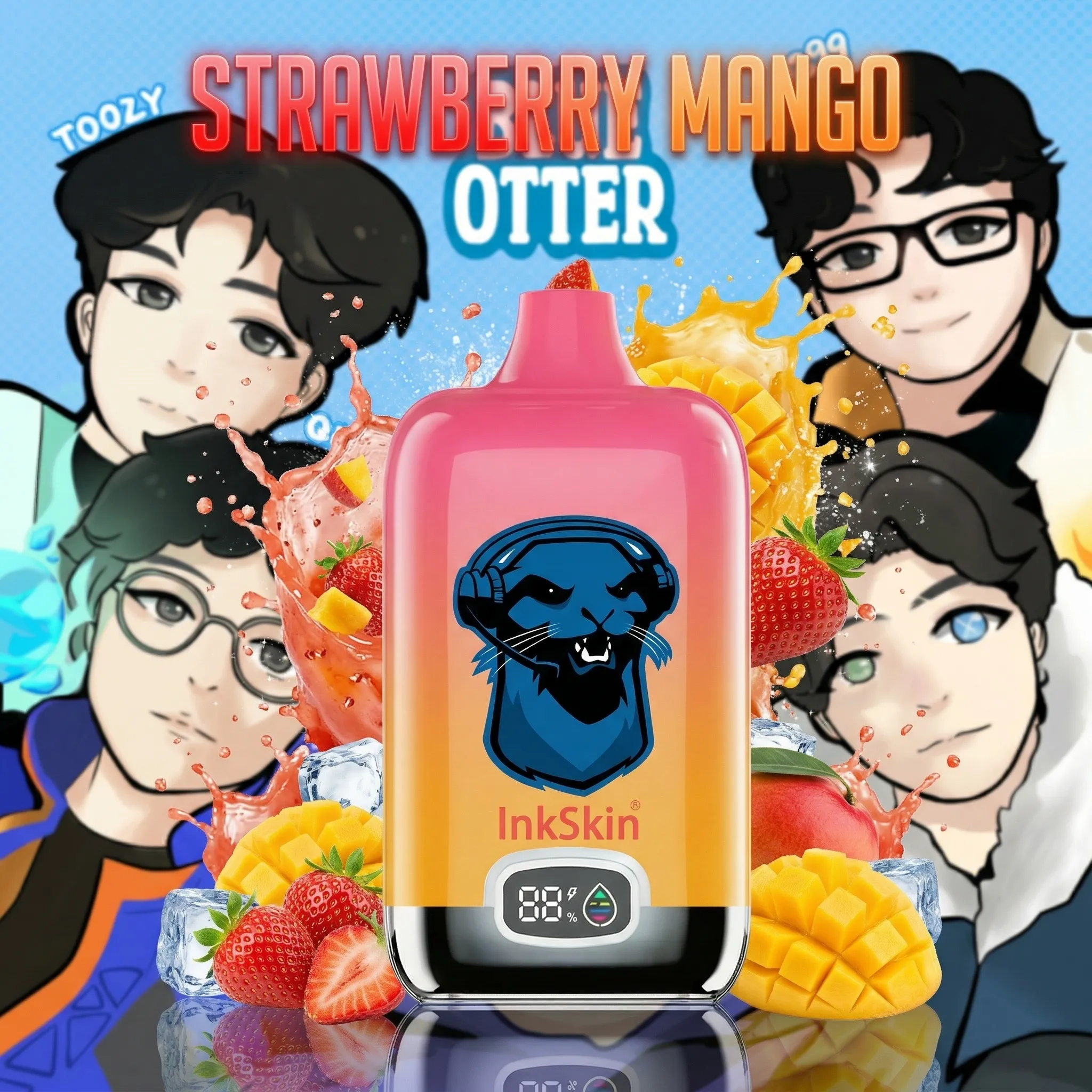 Blue Otter team - ⭐InkSkin Digital Box 12000 Puffs - 10+ Flavour Choices 🍇🍉🍋