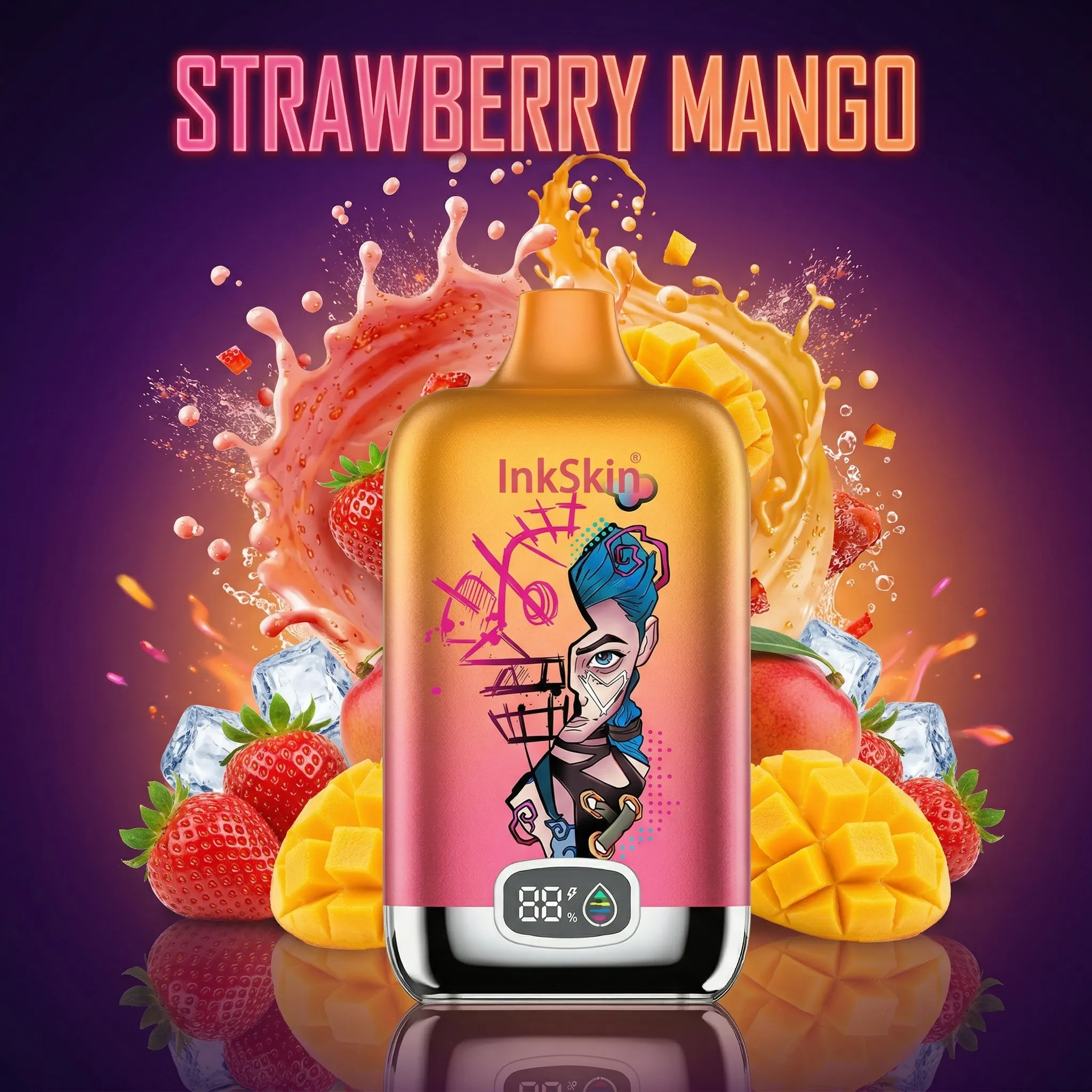 Jinx Doodle - ⭐InkSkin Digital Box 12000 Puffs - 10+ Flavour Choices 🍇🍉🍋