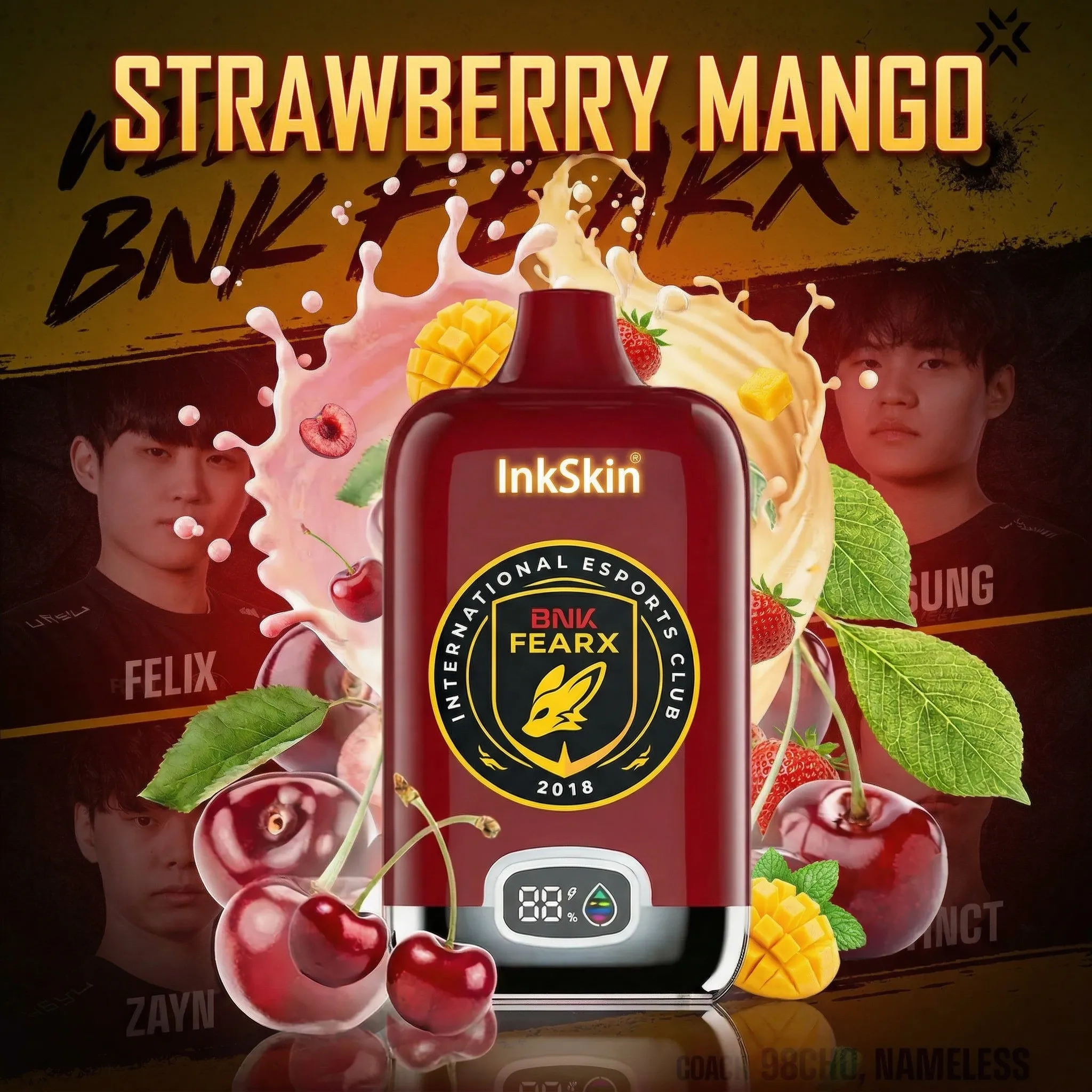 FEARX team - ⭐InkSkin Digital Box 12000 Puffs - 10+ Flavour Choices 🍇🍉🍋