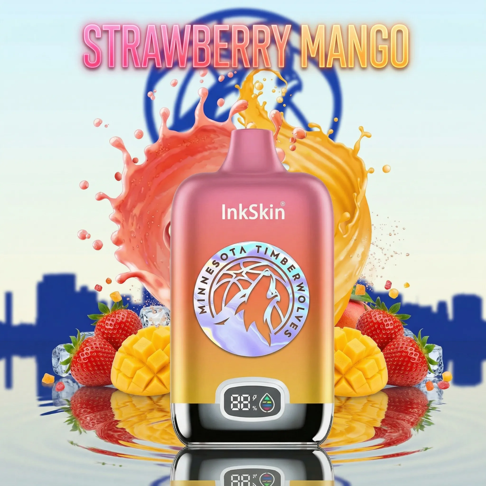 Timberwolves - ⭐InkSkin Digital Box 12000 Puffs - 10+ Flavour Choices 🍇🍉🍋