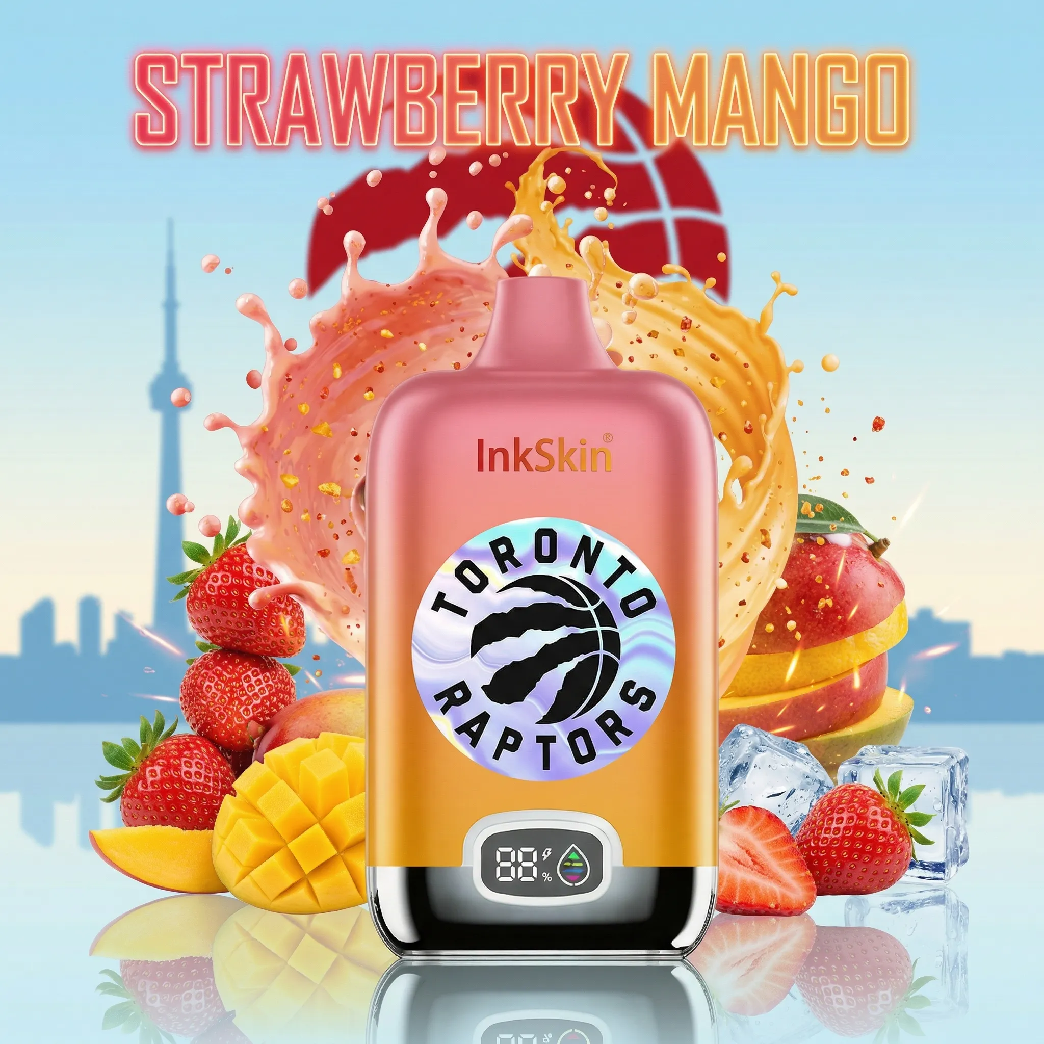 Raptors - ⭐InkSkin Digital Box 12000 Puffs - 10+ Flavour Choices 🍇🍉🍋