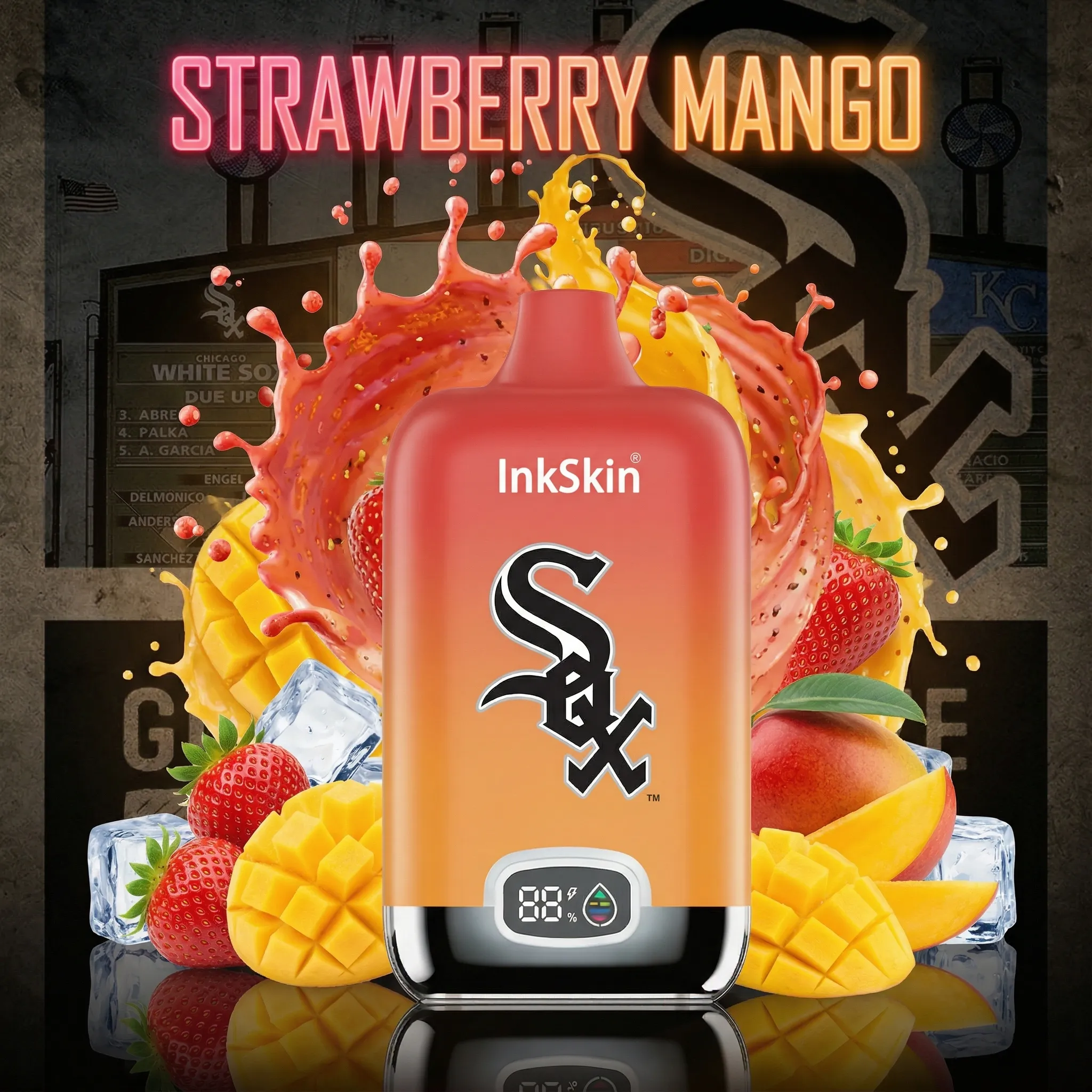 Chicago White Sox - ⭐InkSkin Digital Box 12000 Puffs - 10+ Flavour Choices 🍇🍉🍋