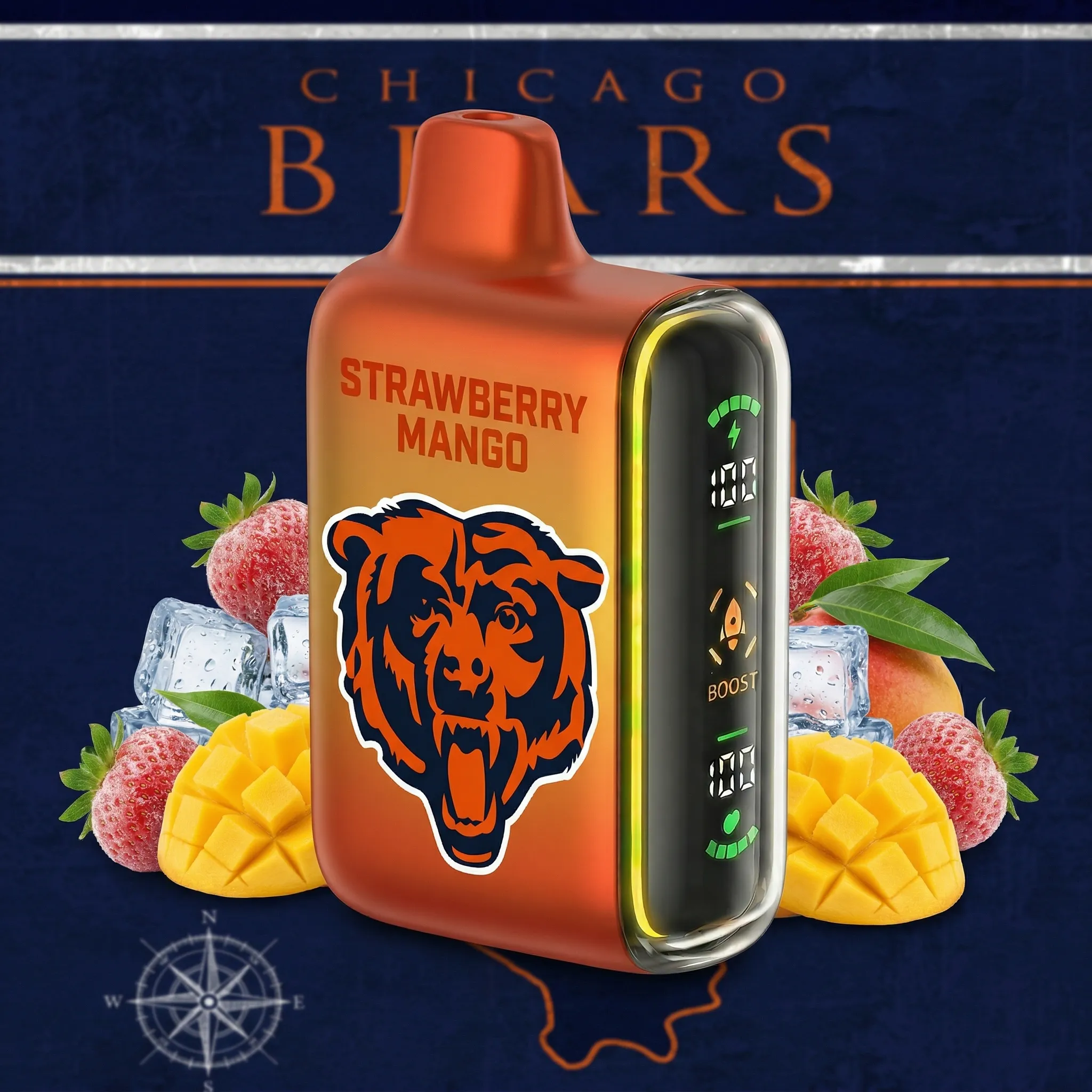 Chicago Bears - 🔥InkSkin Pulse 15000 Puffs new - 10+ Flavour Choices 🍇🍉🍋