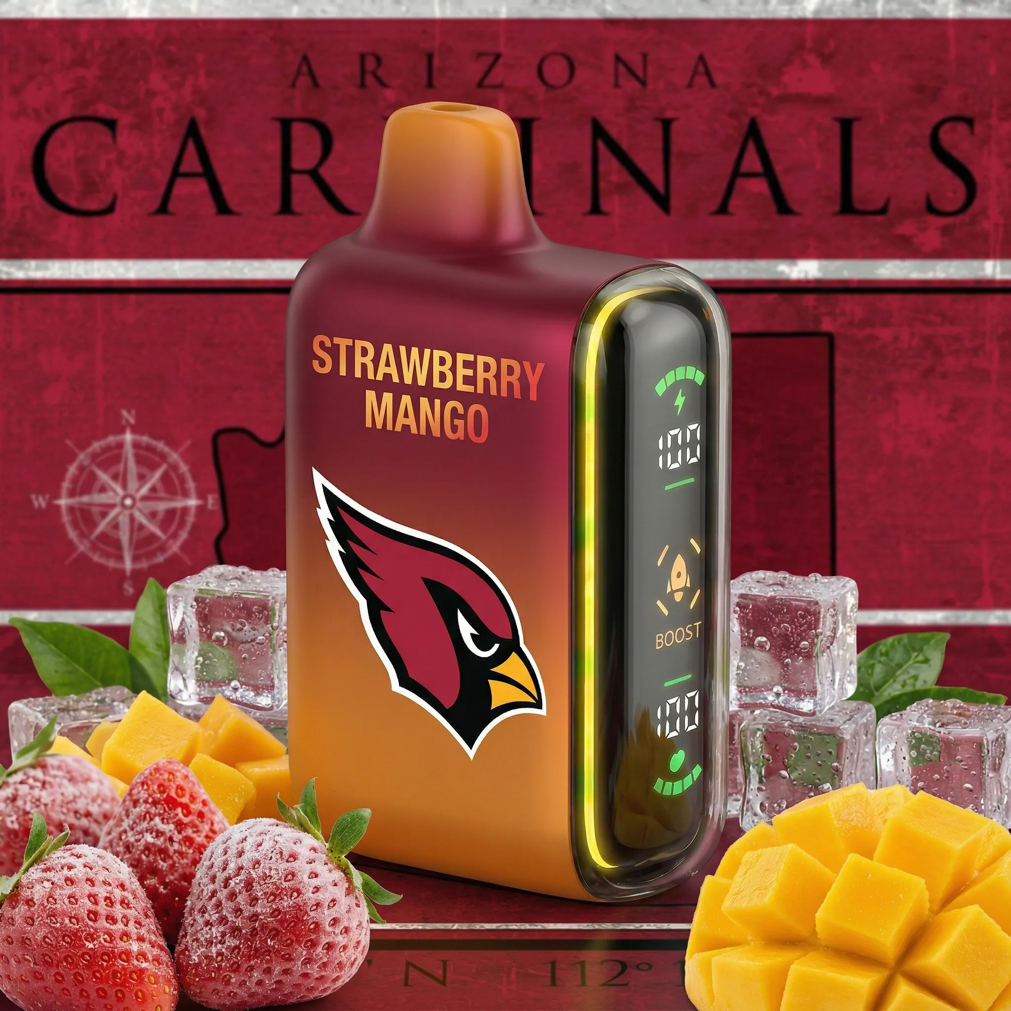 Arizona Cardinals - 🔥InkSkin Pulse 15000 Puffs new - 10+ Flavour Choices 🍇🍉🍋