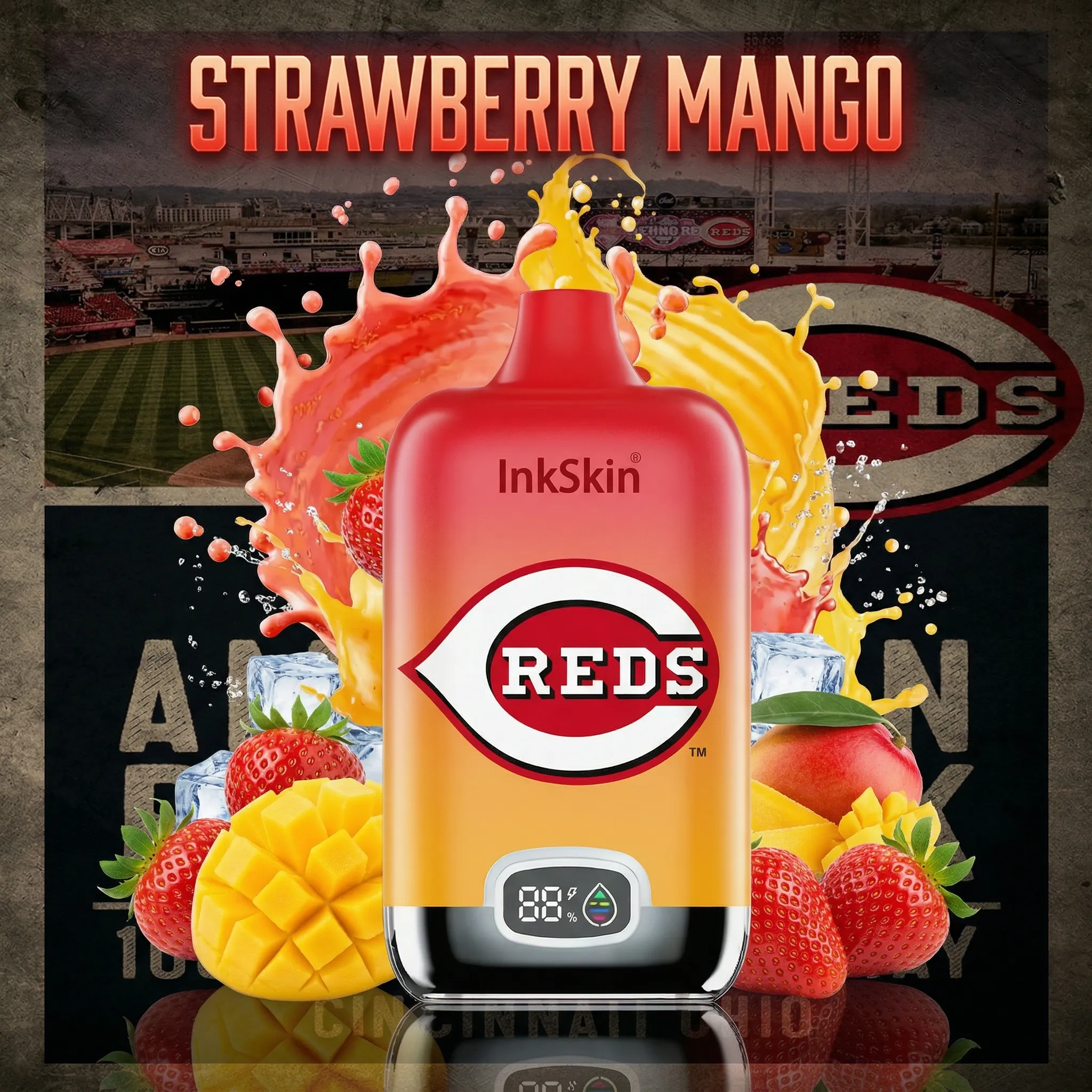 Cincinnati Reds - โญInkSkin Digital Box 12000 Puffs - 10+ Flavour Choices ๐๐๐ Cincinnati Reds - โญInkSkin Digital Box 12000 Puffs - 10+ Flavour Choices ๐๐๐
