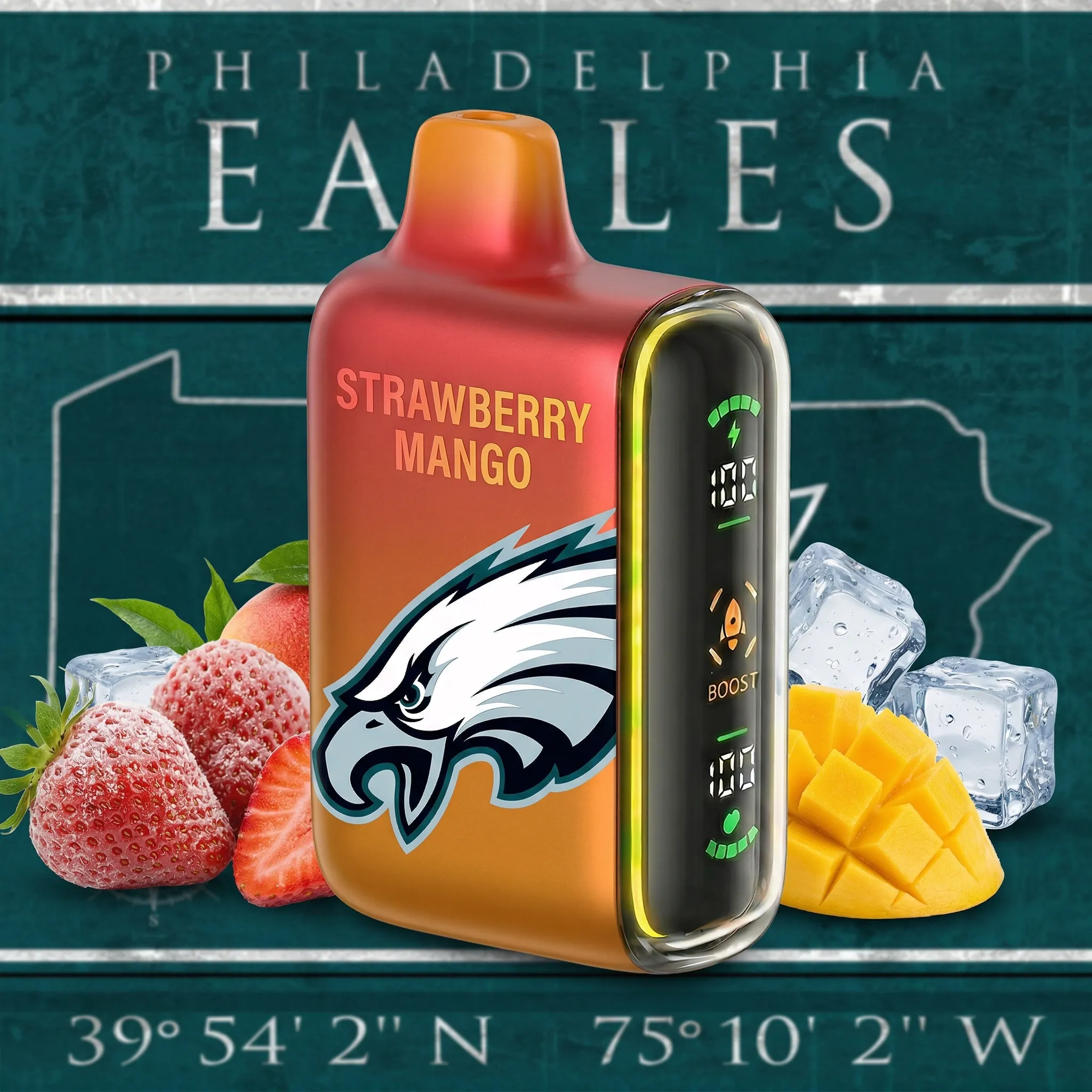Philadelphia Eagles - 🔥InkSkin Pulse 15000 Puffs new - 10+ Flavour Choices 🍇🍉🍋
