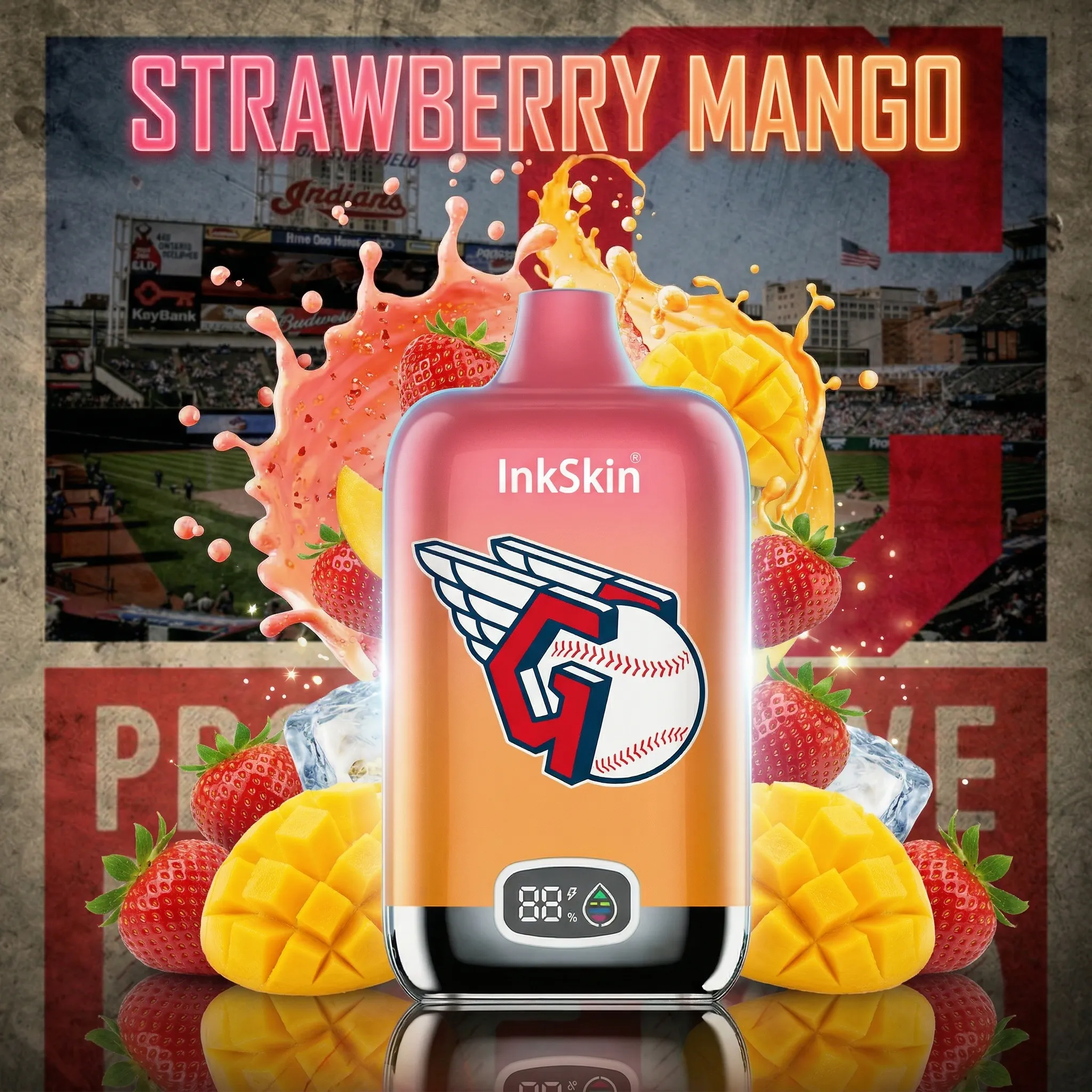 Cleveland Guardians - ⭐InkSkin Digital Box 12000 Puffs - 10+ Flavour Choices 🍇🍉🍋