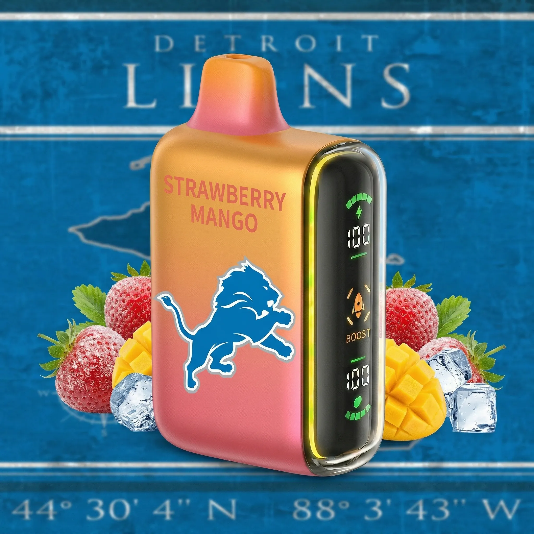 Detroit Lions - 🔥InkSkin Pulse 15000 Puffs new - 10+ Flavour Choices 🍇🍉🍋