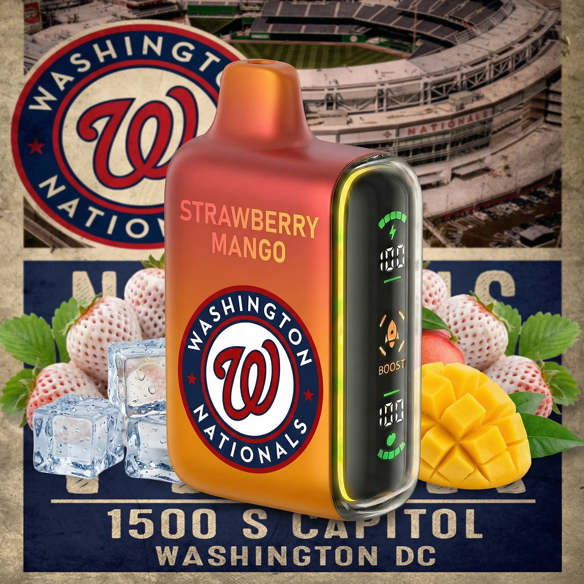Washington Nationals - 🔥InkSkin Pulse 15000 Puffs new - 10+ Flavour Choices 🍇🍉🍋