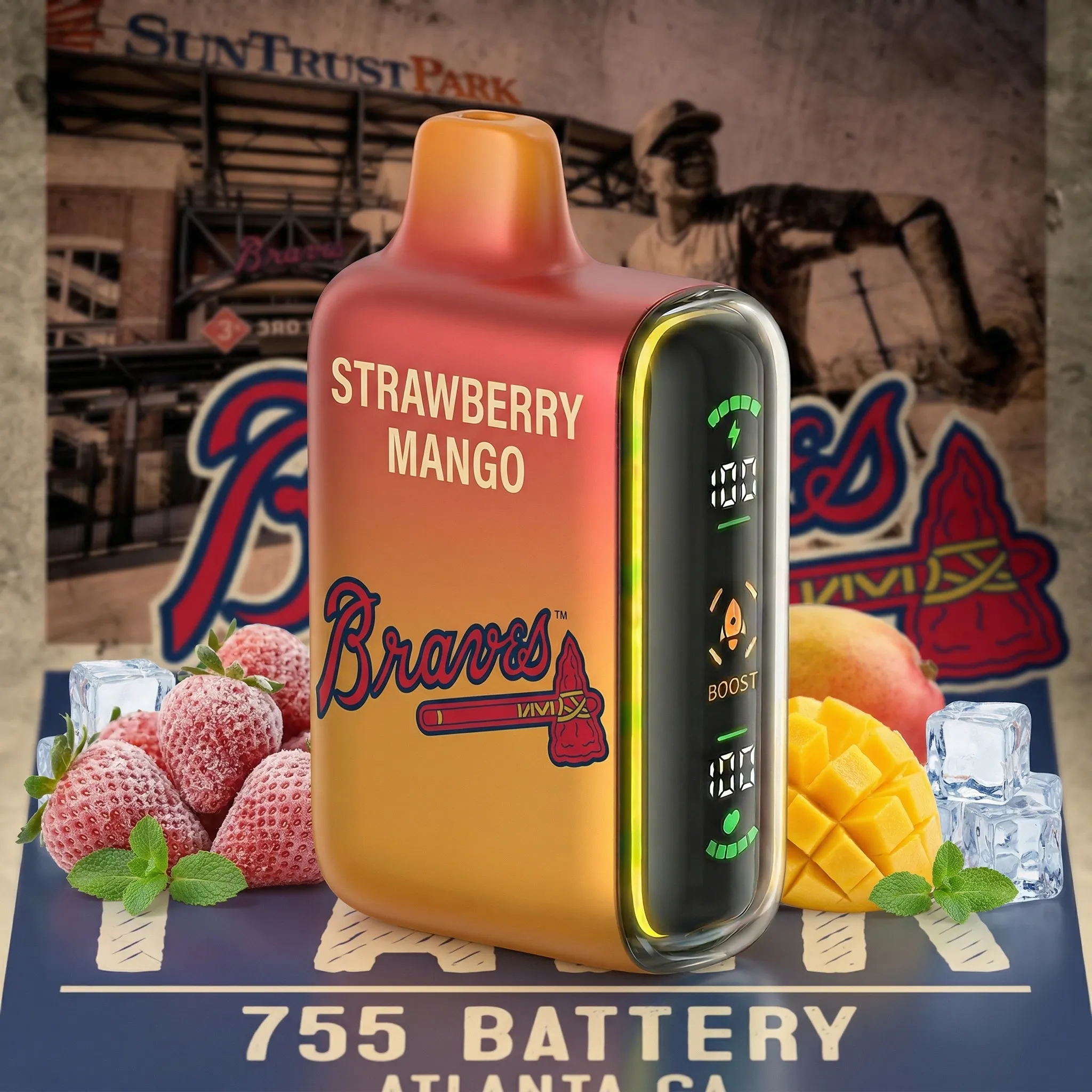 Atlanta Braves - 🔥InkSkin Pulse 15000 Puffs new - 10+ Flavour Choices 🍇🍉🍋