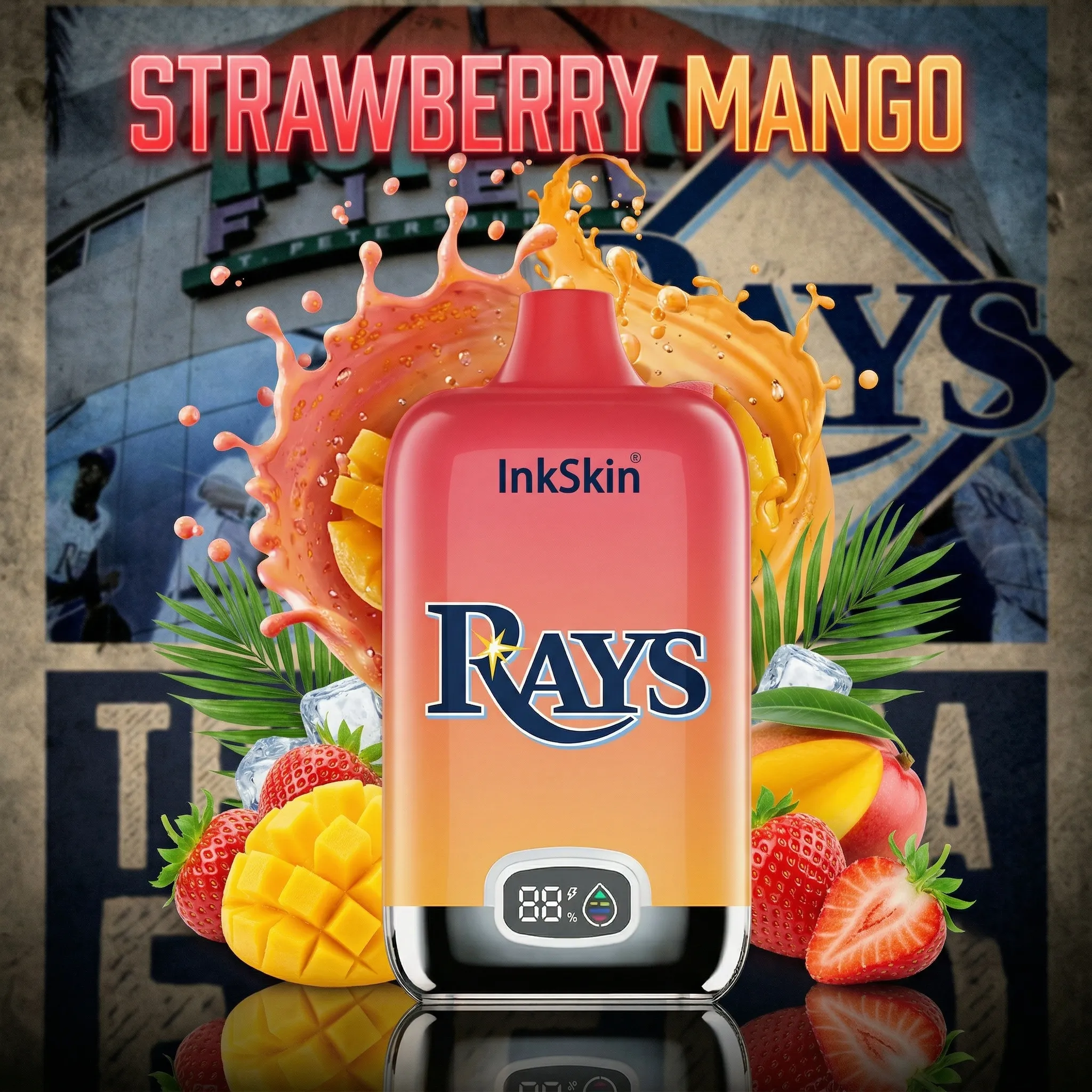 Tampa Bay Rays - ⭐InkSkin Digital Box 12000 Puffs - 10+ Flavour Choices 🍇🍉🍋