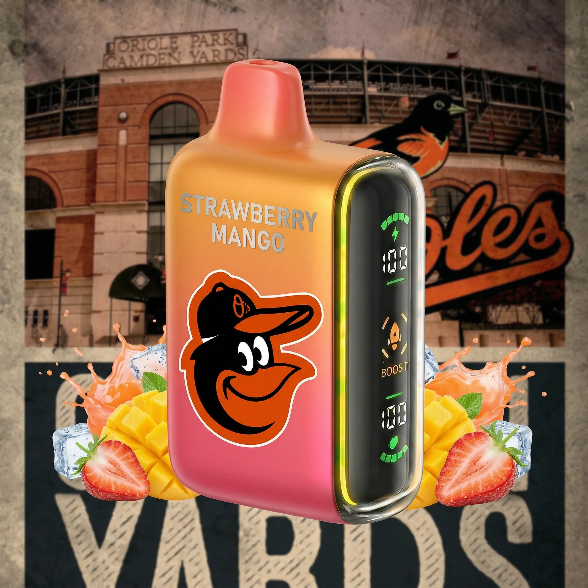 Baltimore Orioles - 🔥InkSkin Pulse 15000 Puffs new - 10+ Flavour Choices 🍇🍉🍋