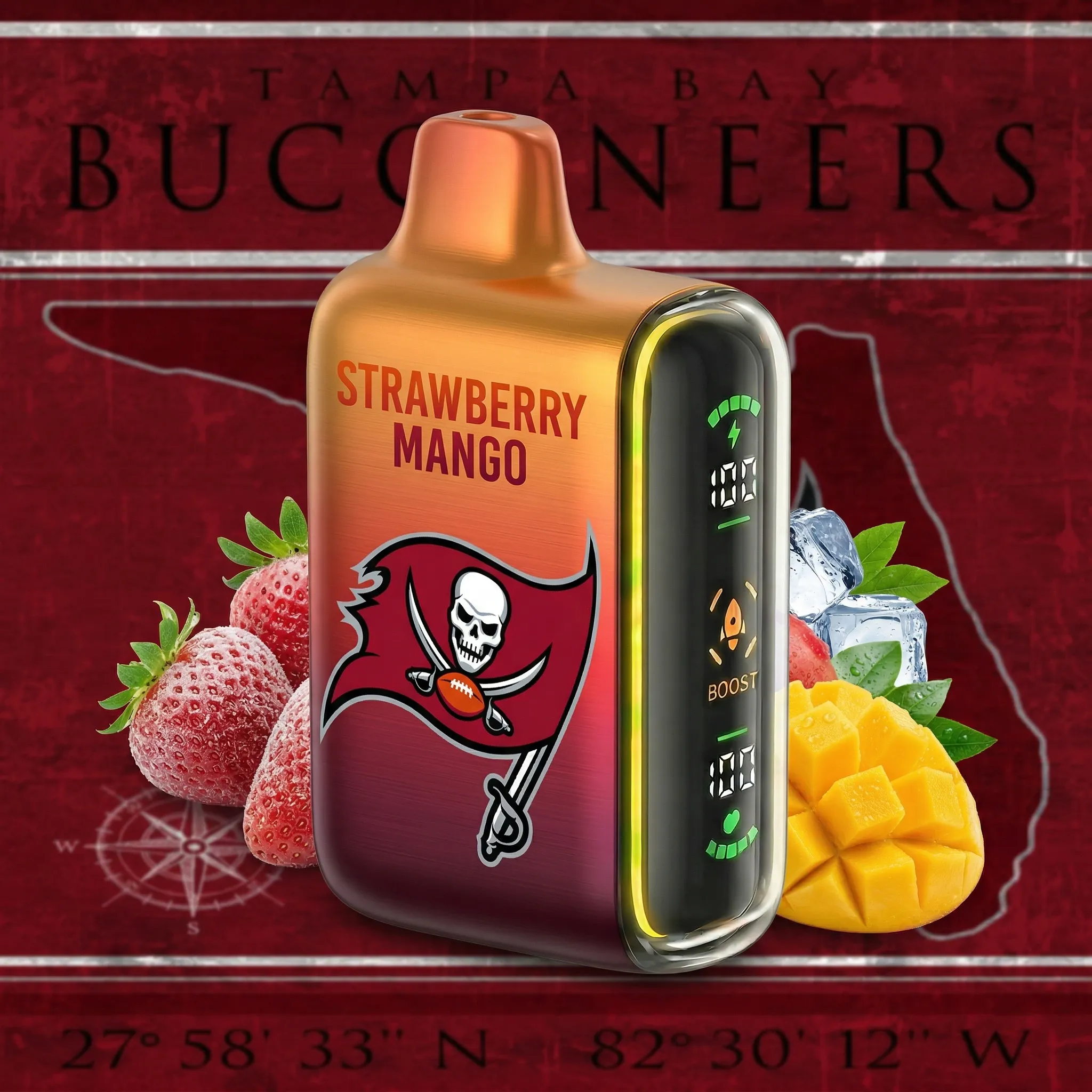 Tampa Bay Buccaneers - 🔥InkSkin Pulse 15000 Puffs new - 10+ Flavour Choices 🍇🍉🍋