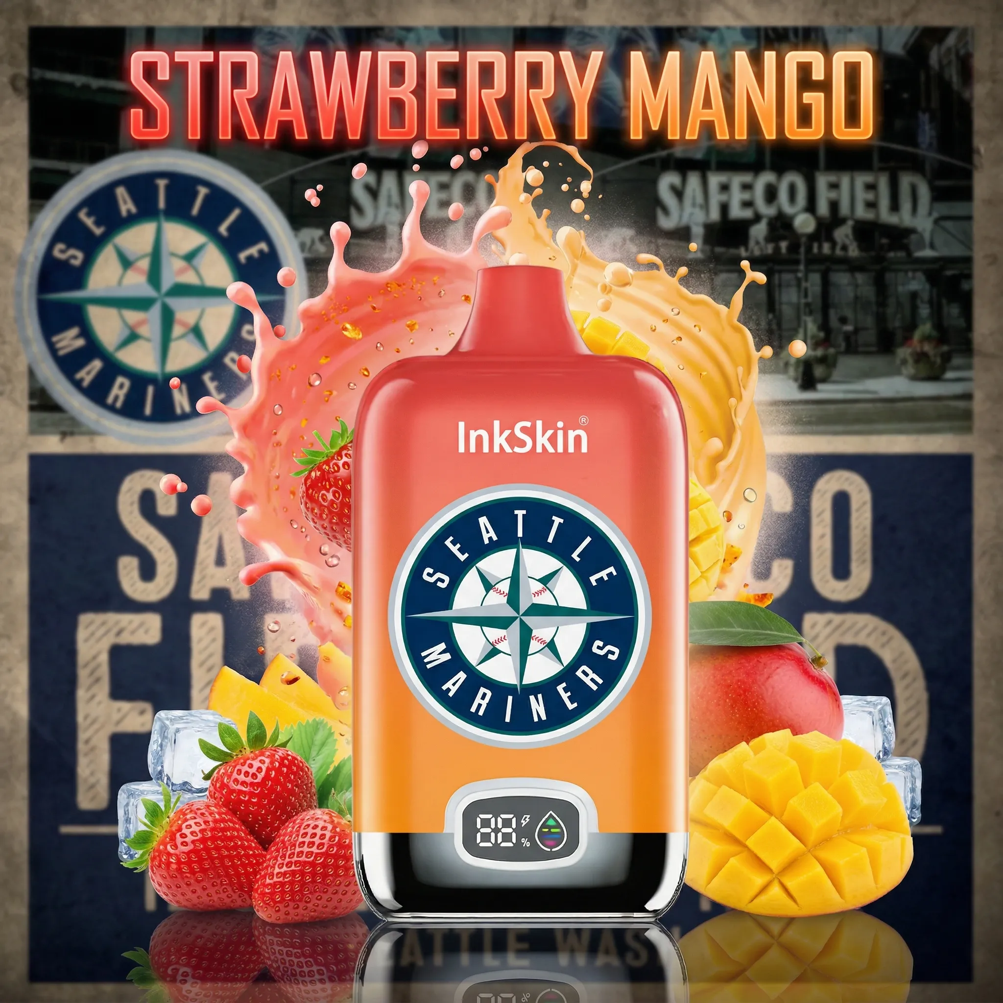 Seattle Mariners - โญInkSkin Digital Box 12000 Puffs - 10+ Flavour Choices ๐๐๐ Seattle Mariners - โญInkSkin Digital Box 12000 Puffs - 10+ Flavour Choices ๐๐๐