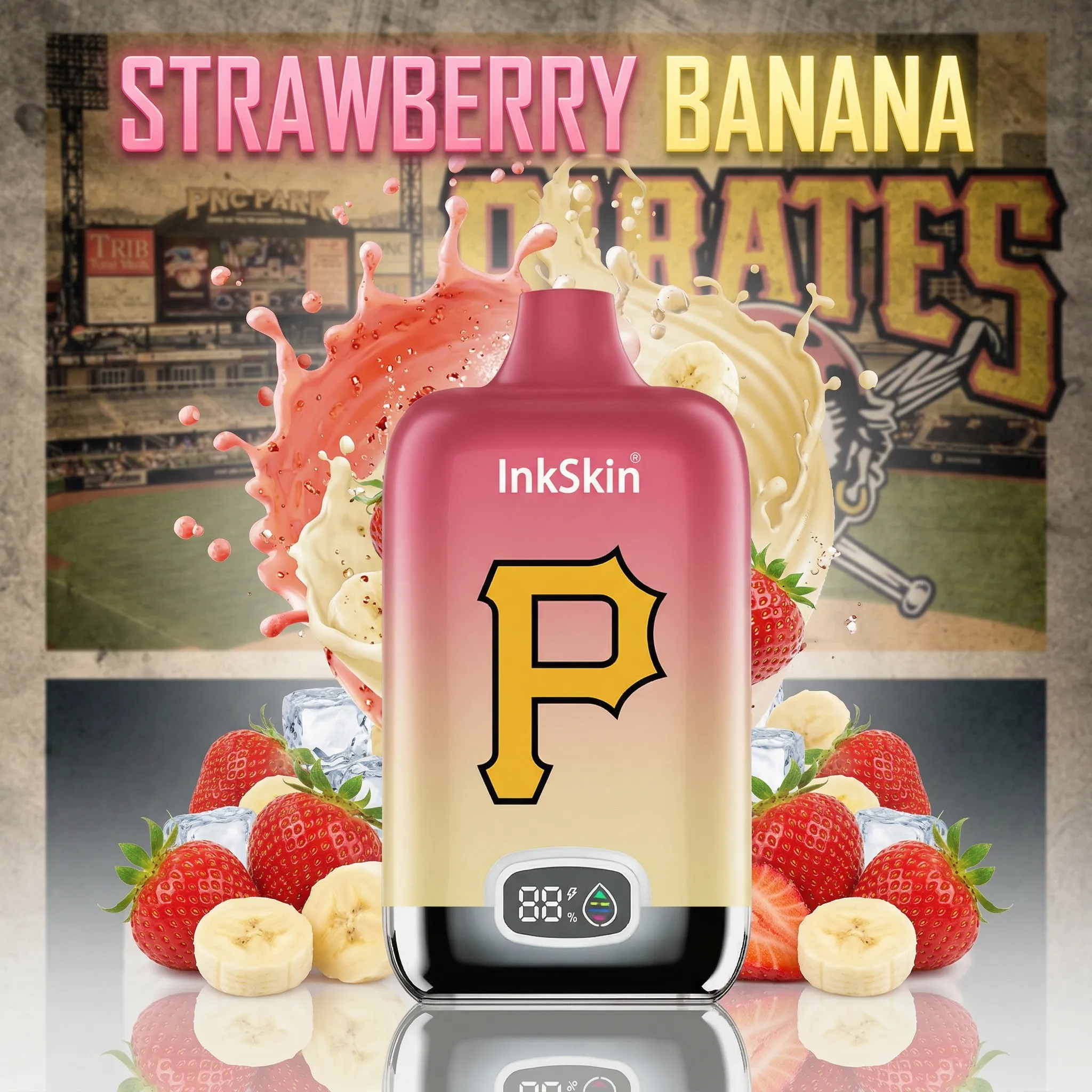 Pittsburgh Pirates - ⭐InkSkin Digital Box 12000 Puffs - 10+ Flavour Choices 🍇🍉🍋