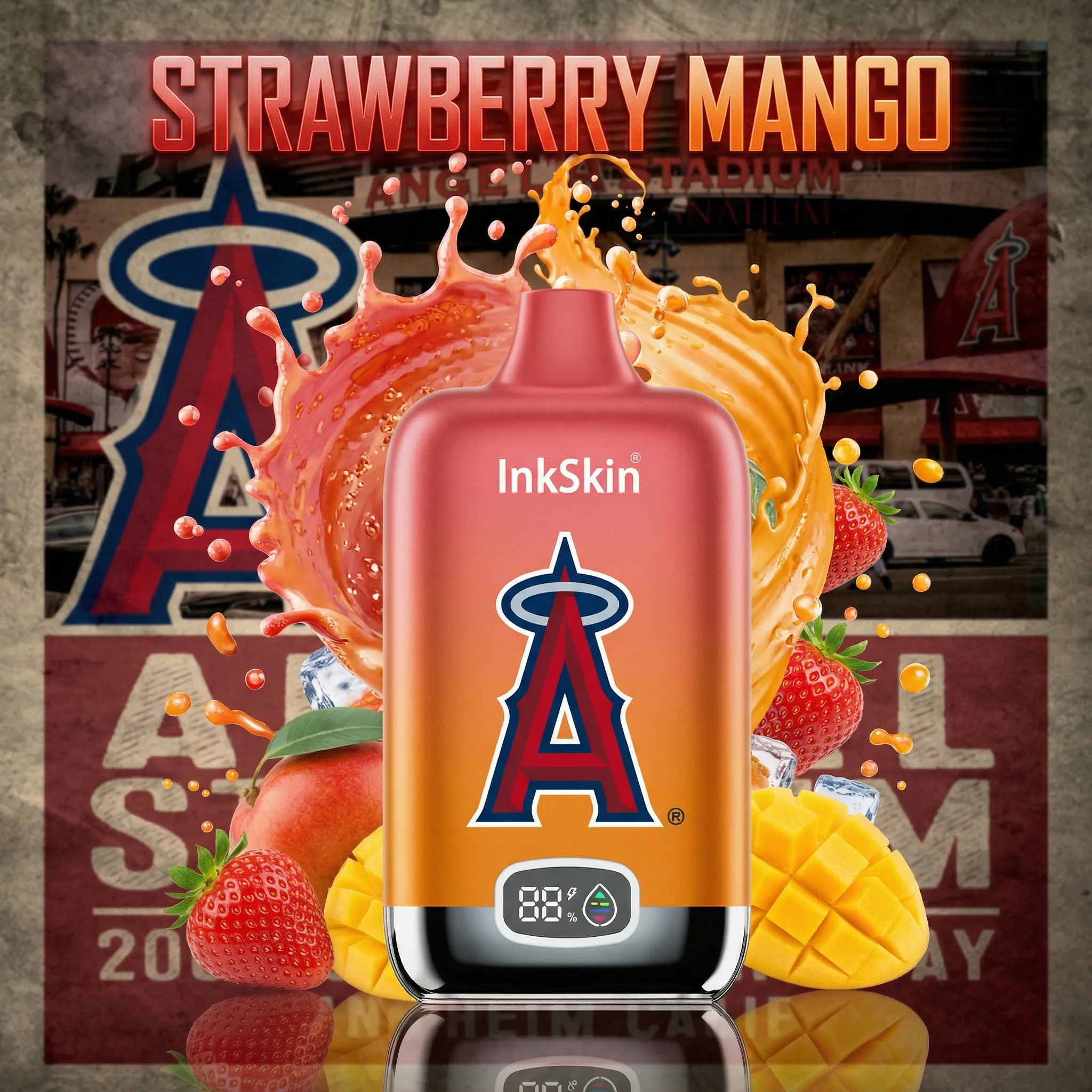 Los Angeles Angels - ⭐InkSkin Digital Box 12000 Puffs - 10+ Flavour Choices 🍇🍉🍋