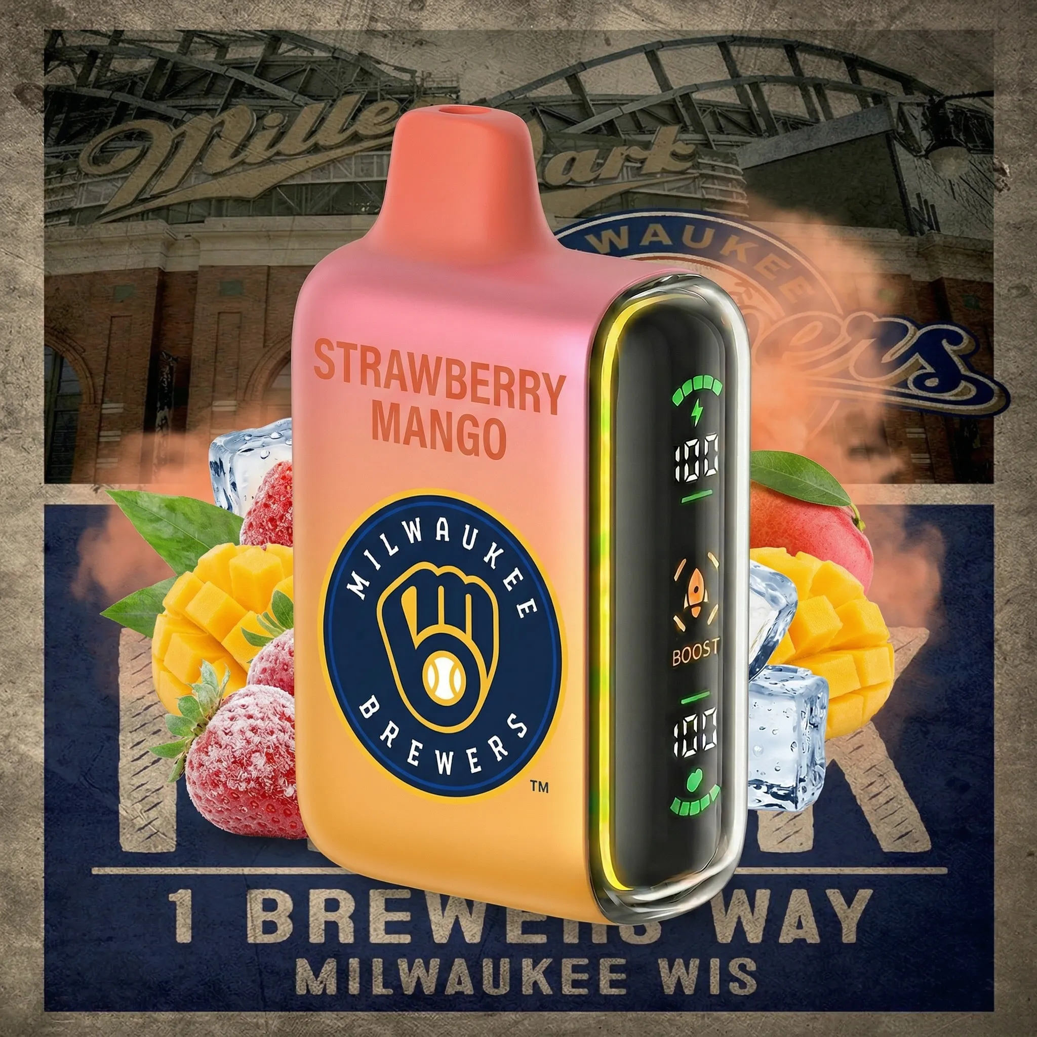 Milwaukee Brewers - 🔥InkSkin Pulse 15000 Puffs new - 10+ Flavour Choices 🍇🍉🍋