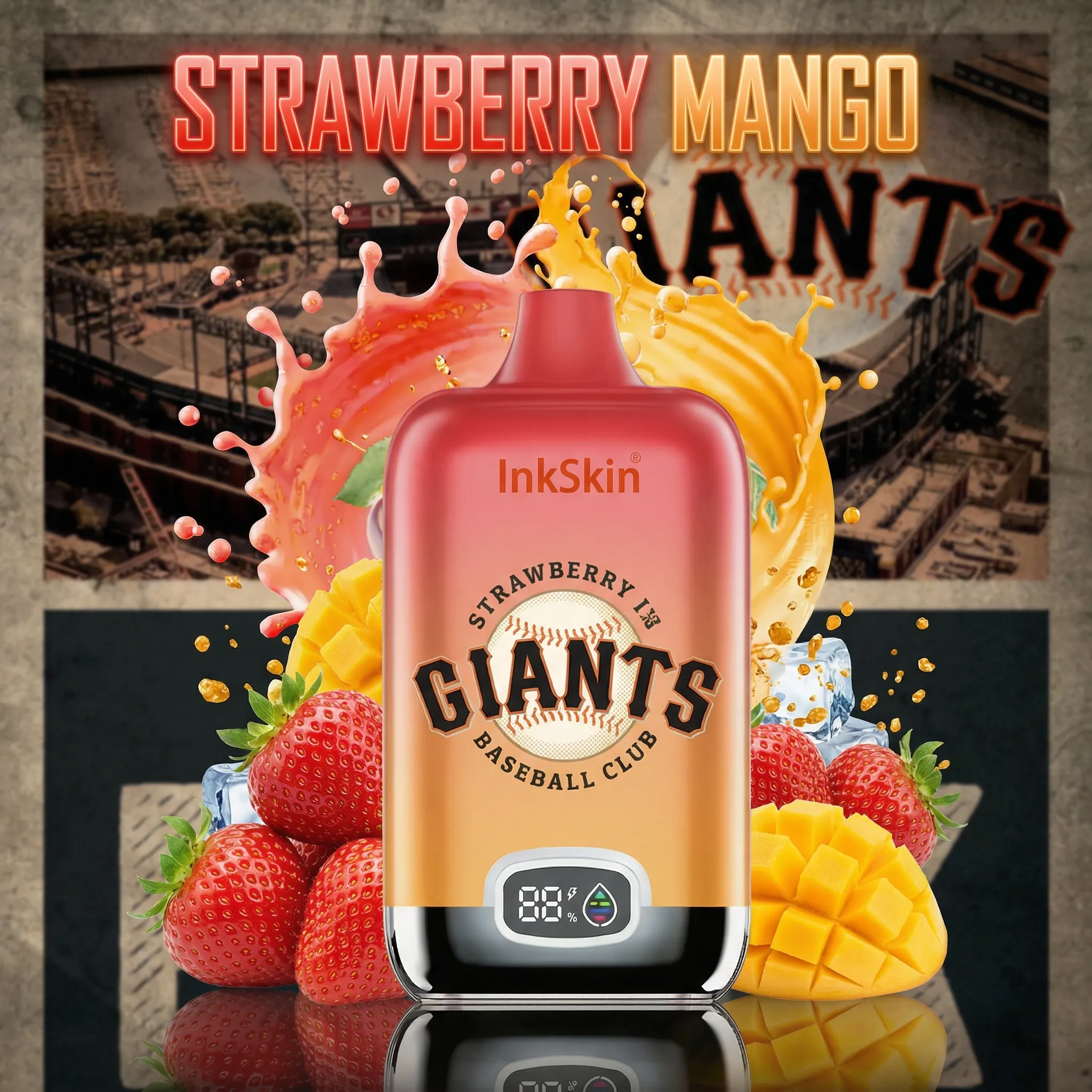 San Francisco Giants - ⭐InkSkin Digital Box 12000 Puffs - 10+ Flavour Choices 🍇🍉🍋