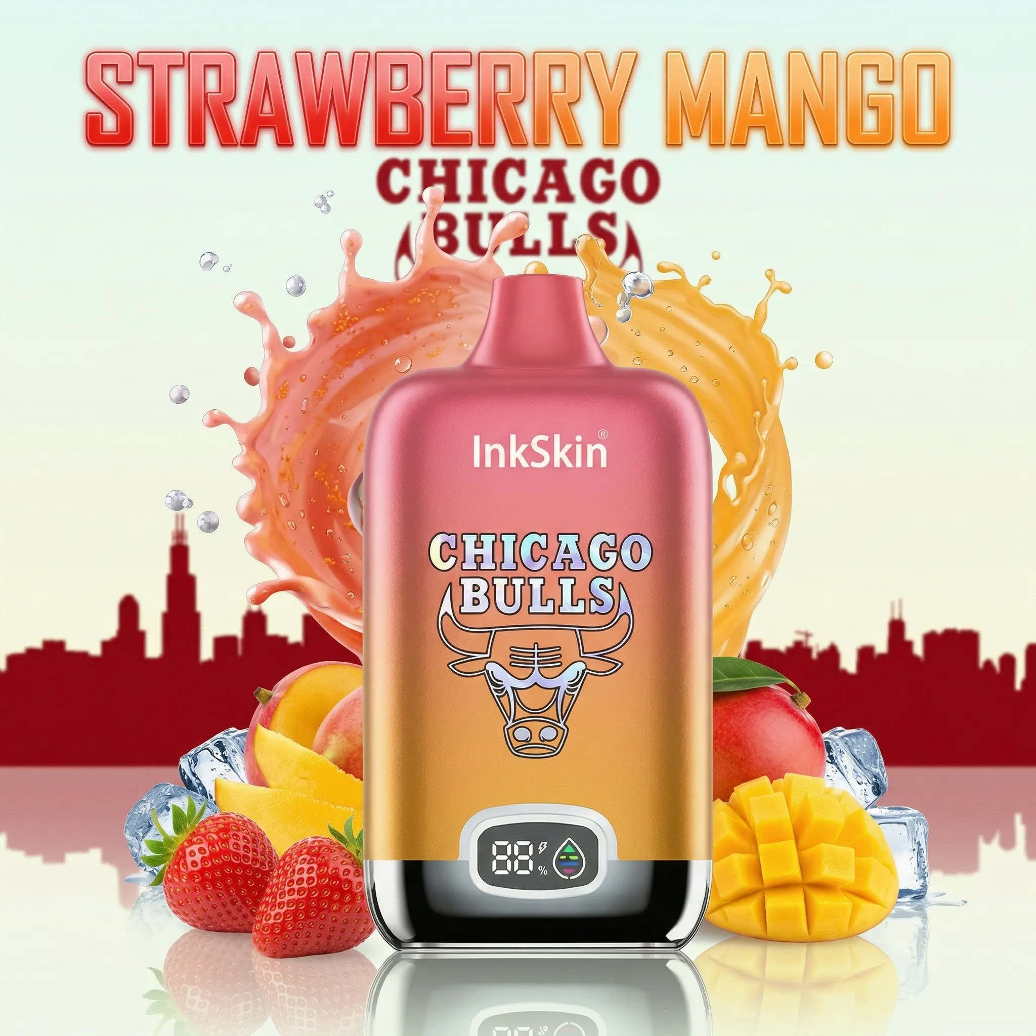 Bulls - ⭐InkSkin Digital Box 12000 Puffs - 10+ Flavour Choices 🍇🍉🍋