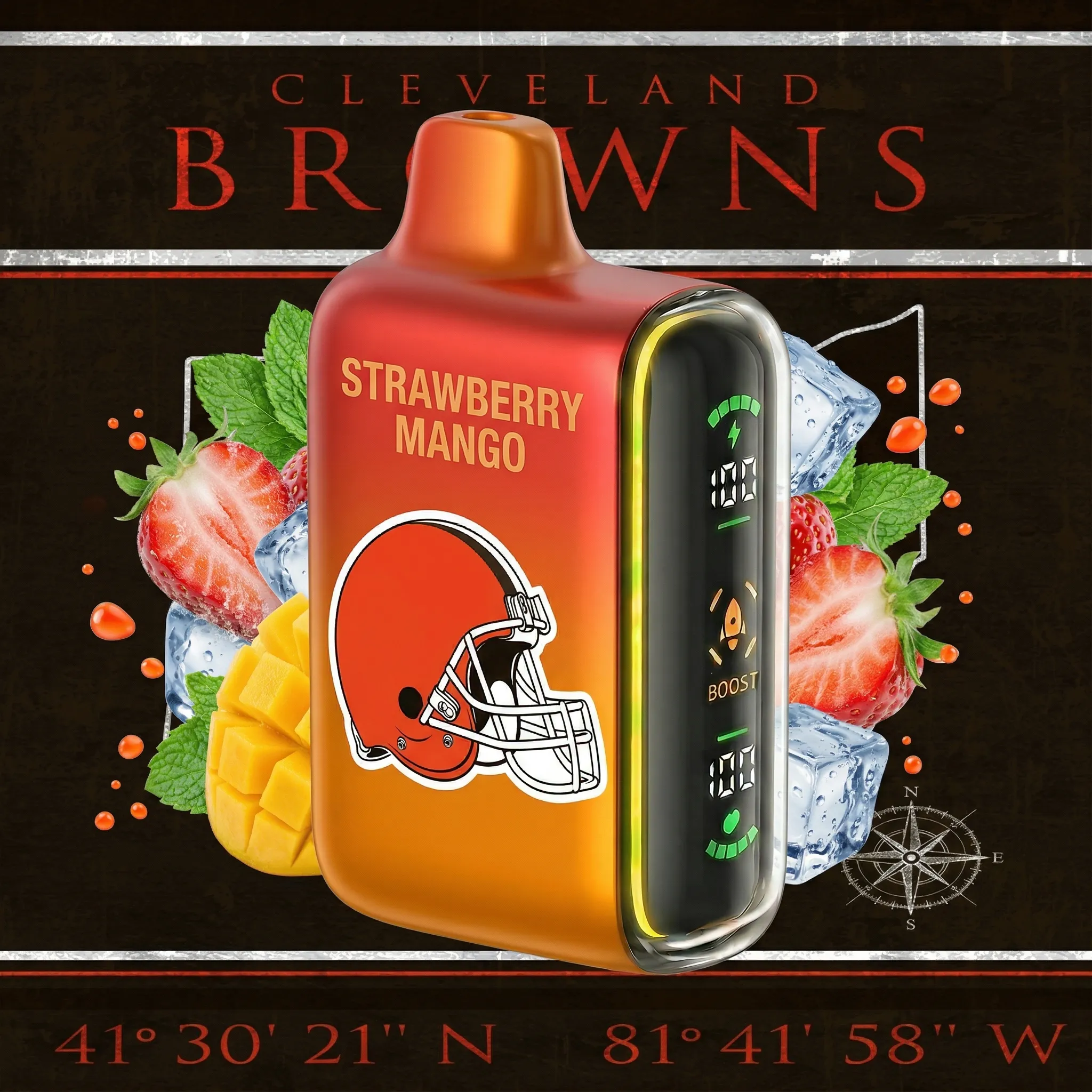 Cleveland Browns - 🔥InkSkin Pulse 15000 Puffs new - 10+ Flavour Choices 🍇🍉🍋