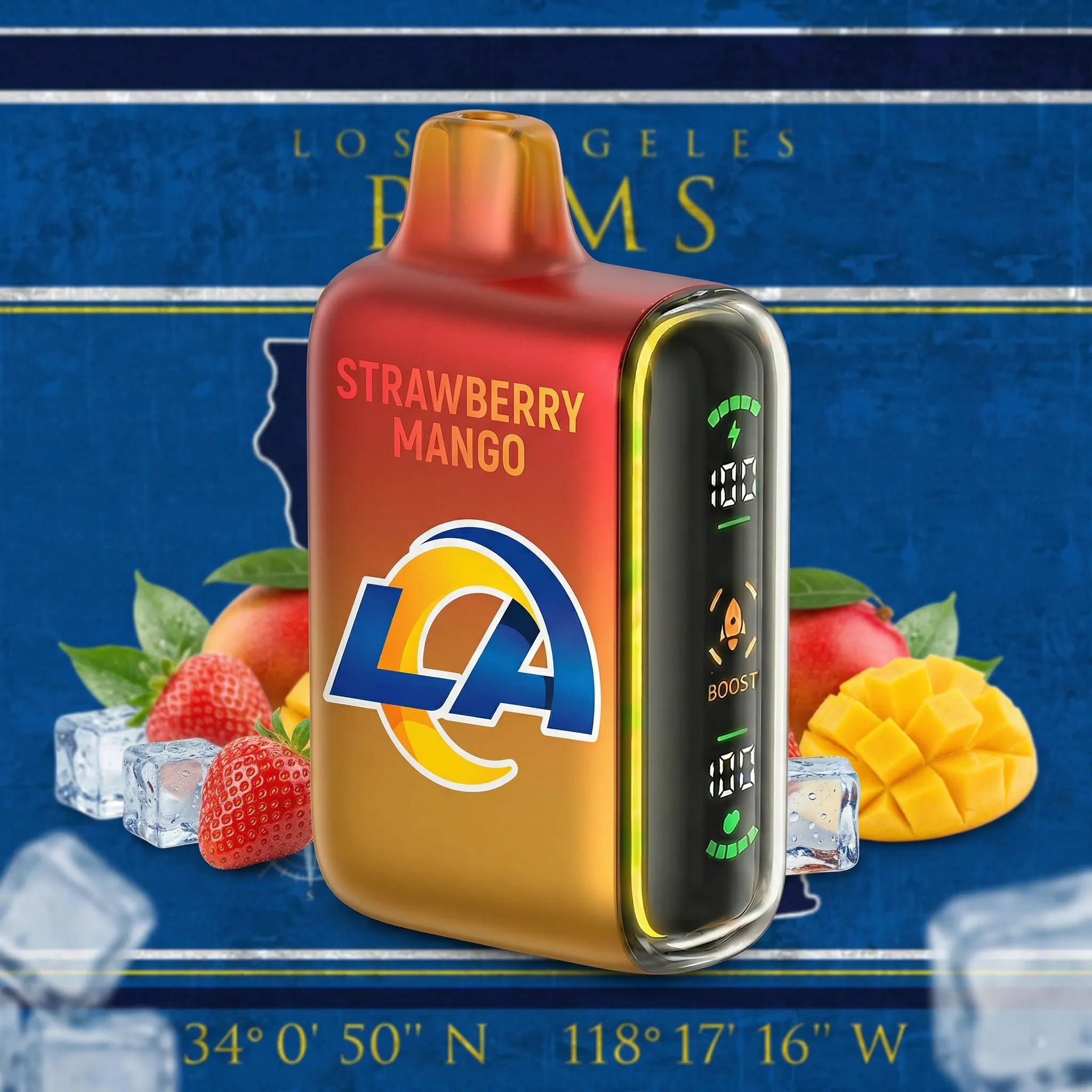 Los Angeles Rams - 🔥InkSkin Pulse 15000 Puffs new - 10+ Flavour Choices 🍇🍉🍋