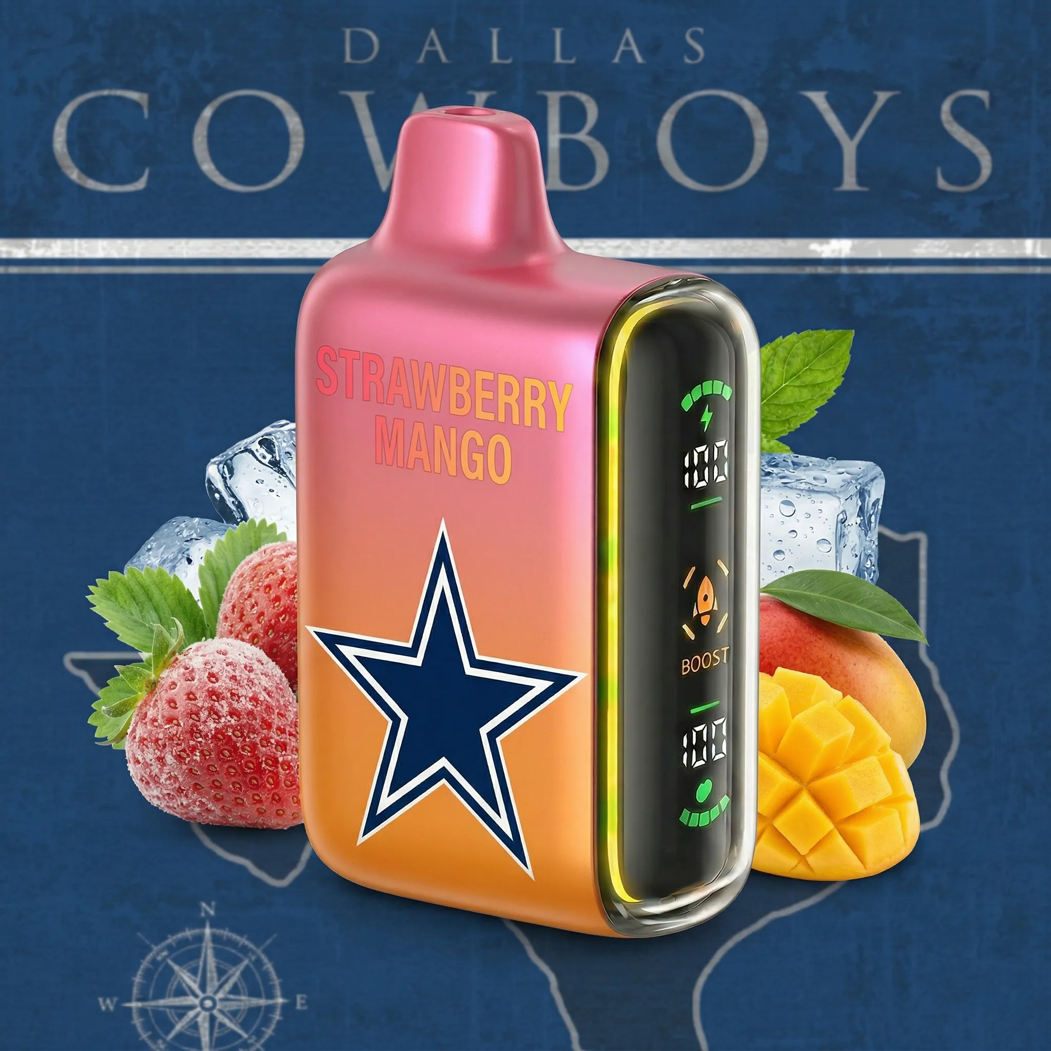 Dallas Cowboys - 🔥InkSkin Pulse 15000 Puffs new - 10+ Flavour Choices 🍇🍉🍋