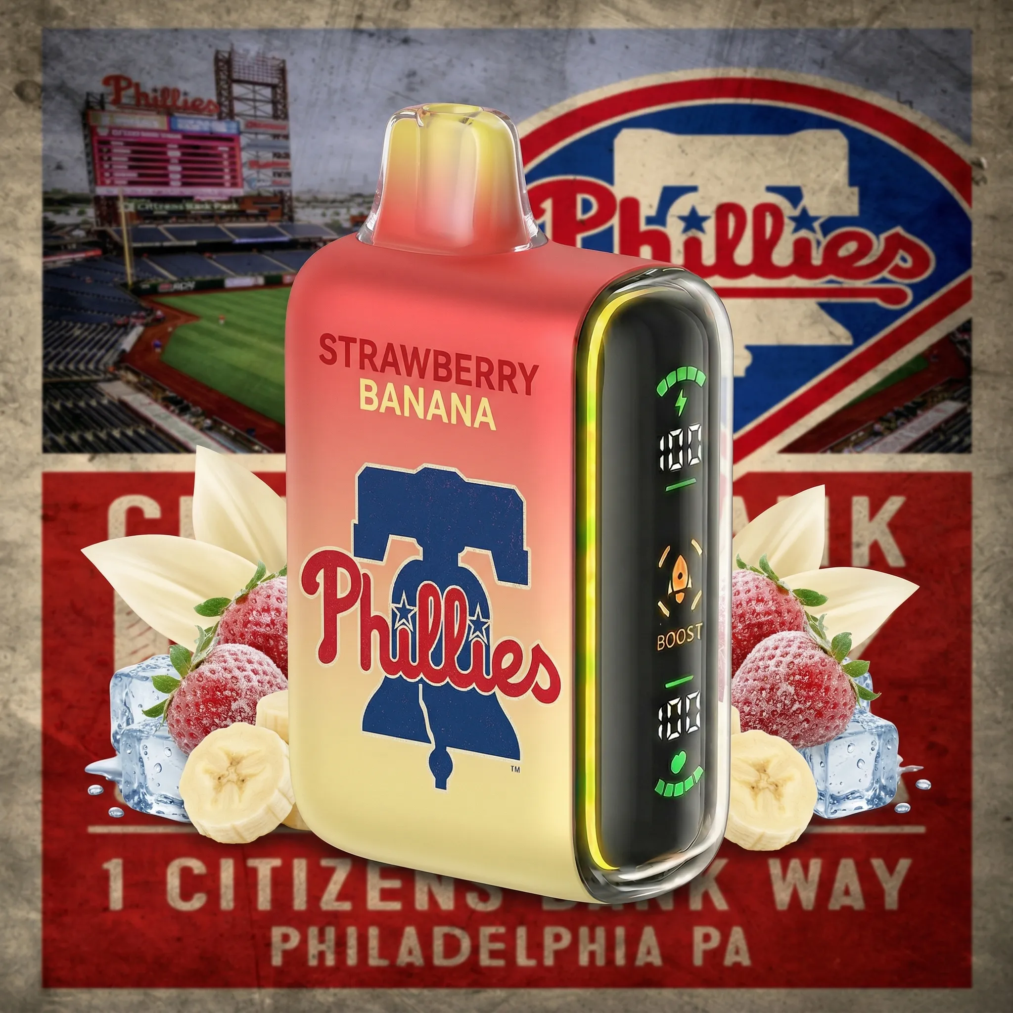Philadelphia Phillies - 🔥InkSkin Pulse 15000 Puffs new - 10+ Flavour Choices 🍇🍉🍋