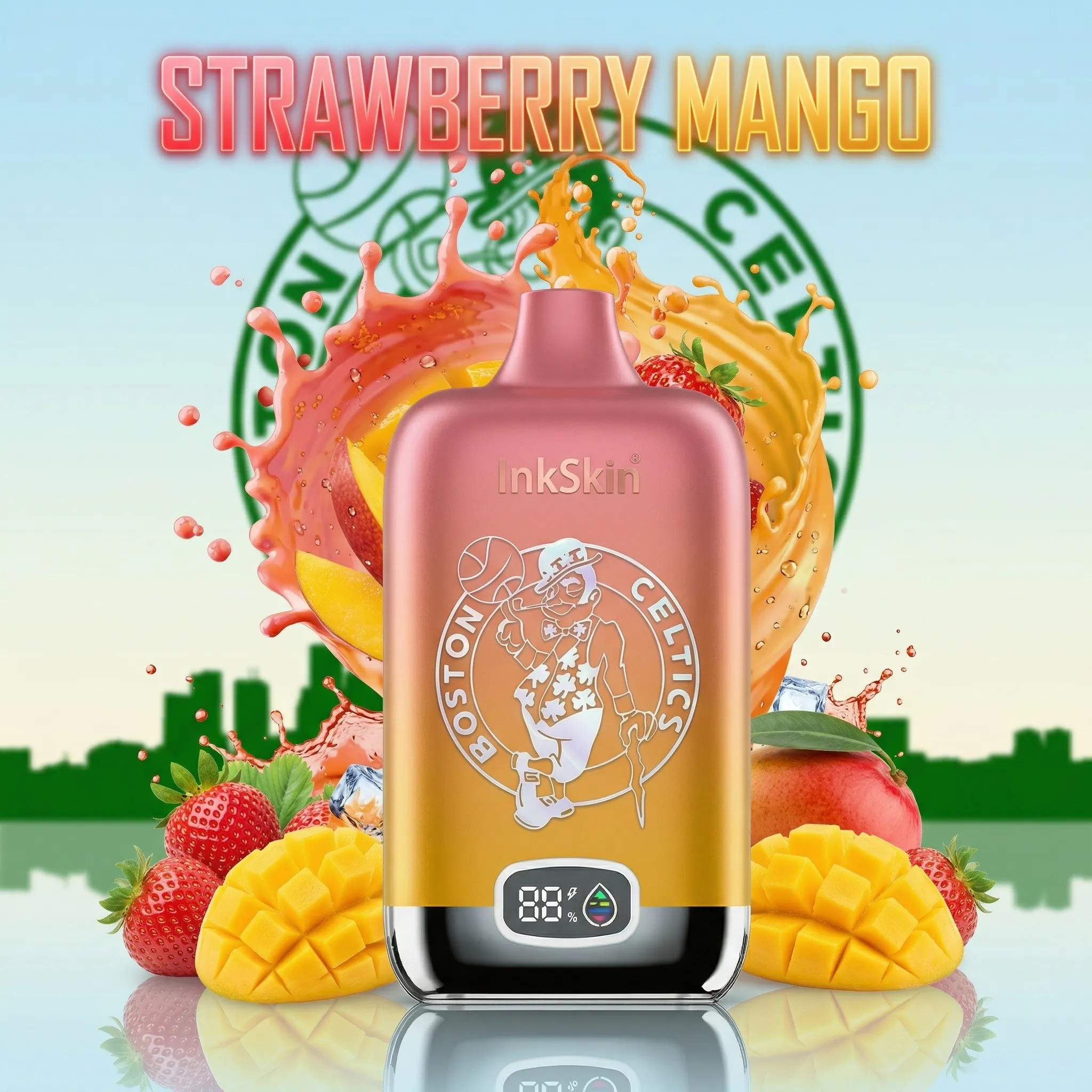 Celtics - ⭐InkSkin Digital Box 12000 Puffs - 10+ Flavour Choices 🍇🍉🍋