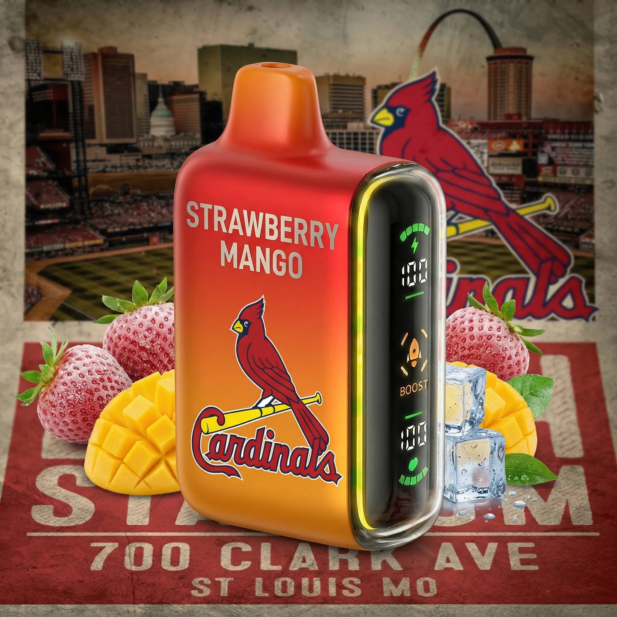 St Louis Cardinals - 🔥InkSkin Pulse 15000 Puffs new - 10+ Flavour Choices 🍇🍉🍋