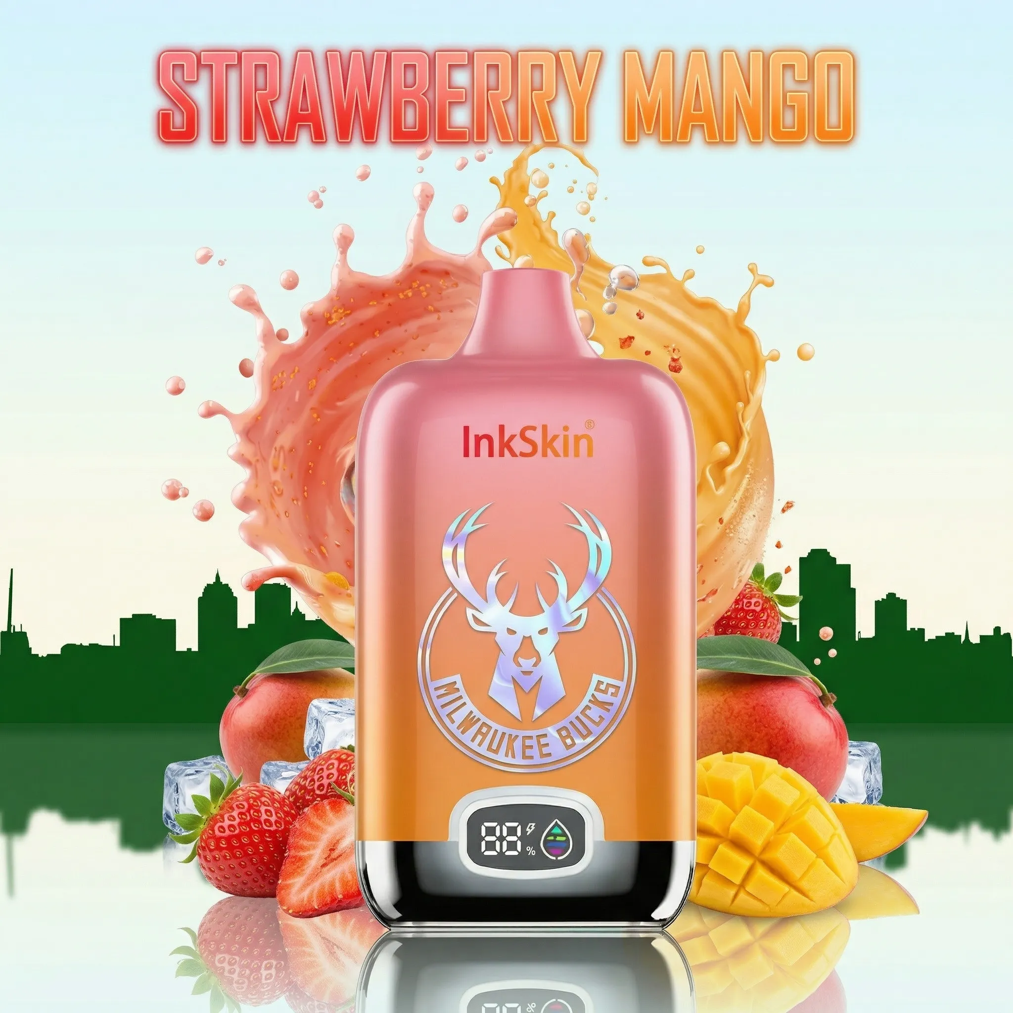 Bucks - ⭐InkSkin Digital Box 12000 Puffs - 10+ Flavour Choices 🍇🍉🍋