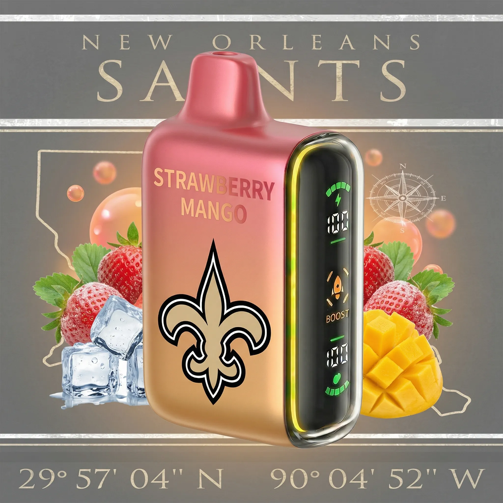 New Orleans Saints - 🔥InkSkin Pulse 15000 Puffs new - 10+ Flavour Choices 🍇🍉🍋