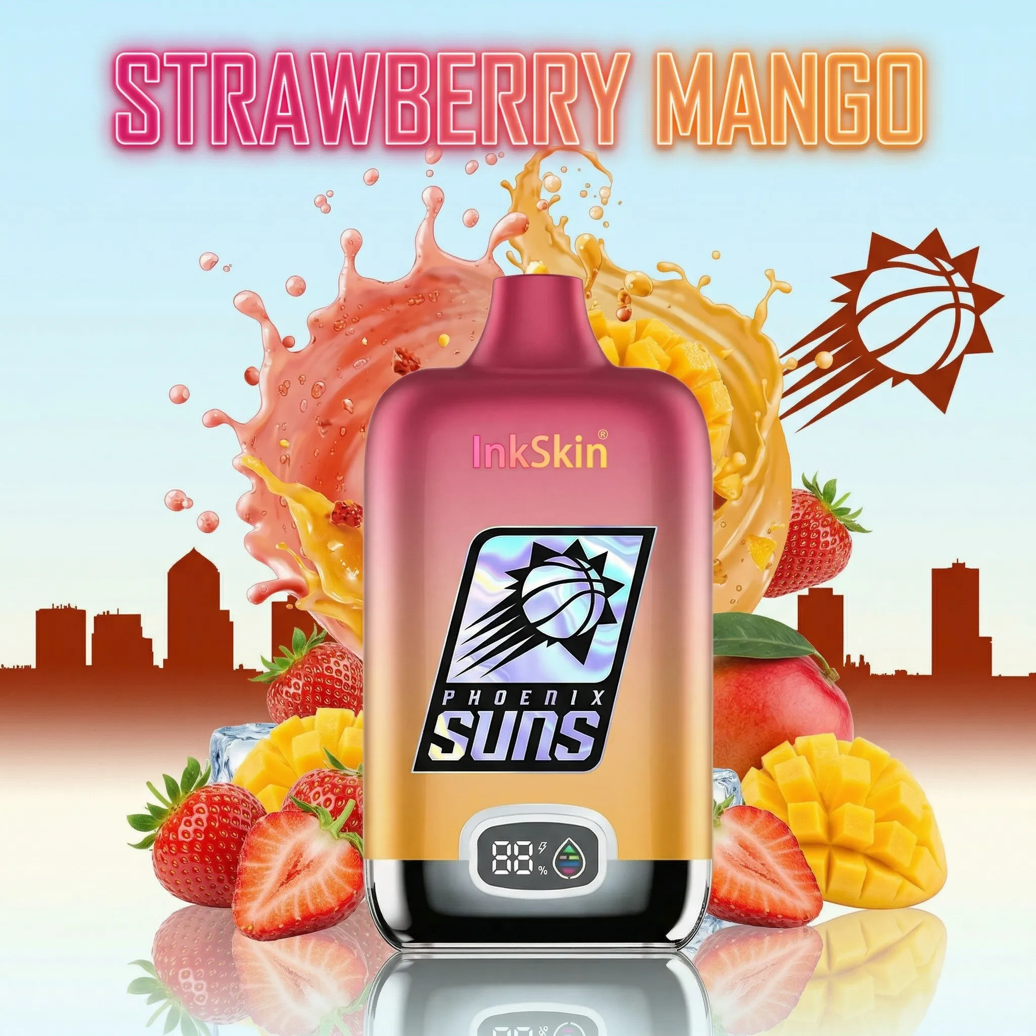 Suns - ⭐InkSkin Digital Box 12000 Puffs - 10+ Flavour Choices 🍇🍉🍋