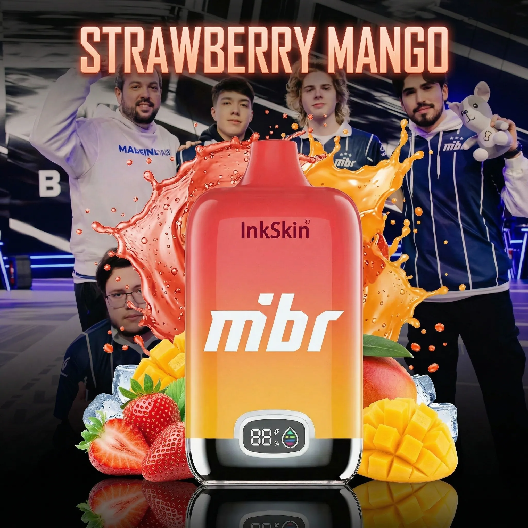 MIBR team - ⭐InkSkin Digital Box 12000 Puffs - 10+ Flavour Choices 🍇🍉🍋